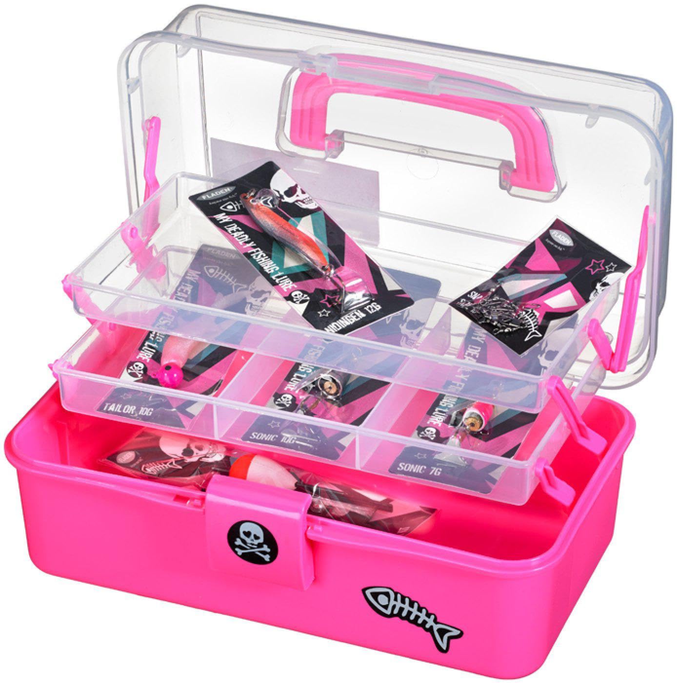 Produktbild von Angelzubehör Set,213 Pcs Angelköder Set Und Werkzeugset Mit Lippenclips Hakenentferner Angelkoffer