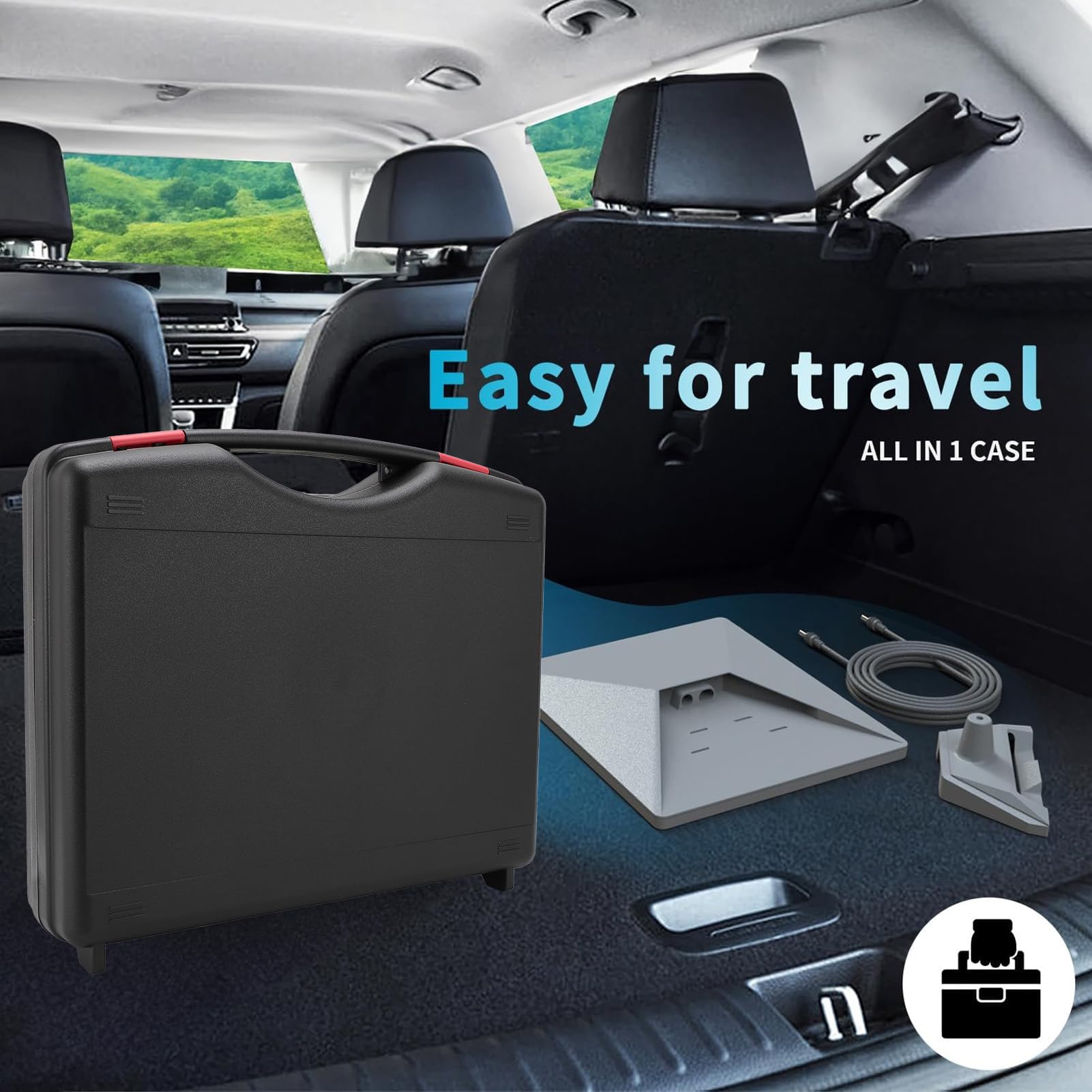 Custodia rigida impermeabile per cavo adattatore per cavo adattatore Cavalletto Accessori per alimentatore Custodia da viaggio con staffa per uso esterno camper camper crociere