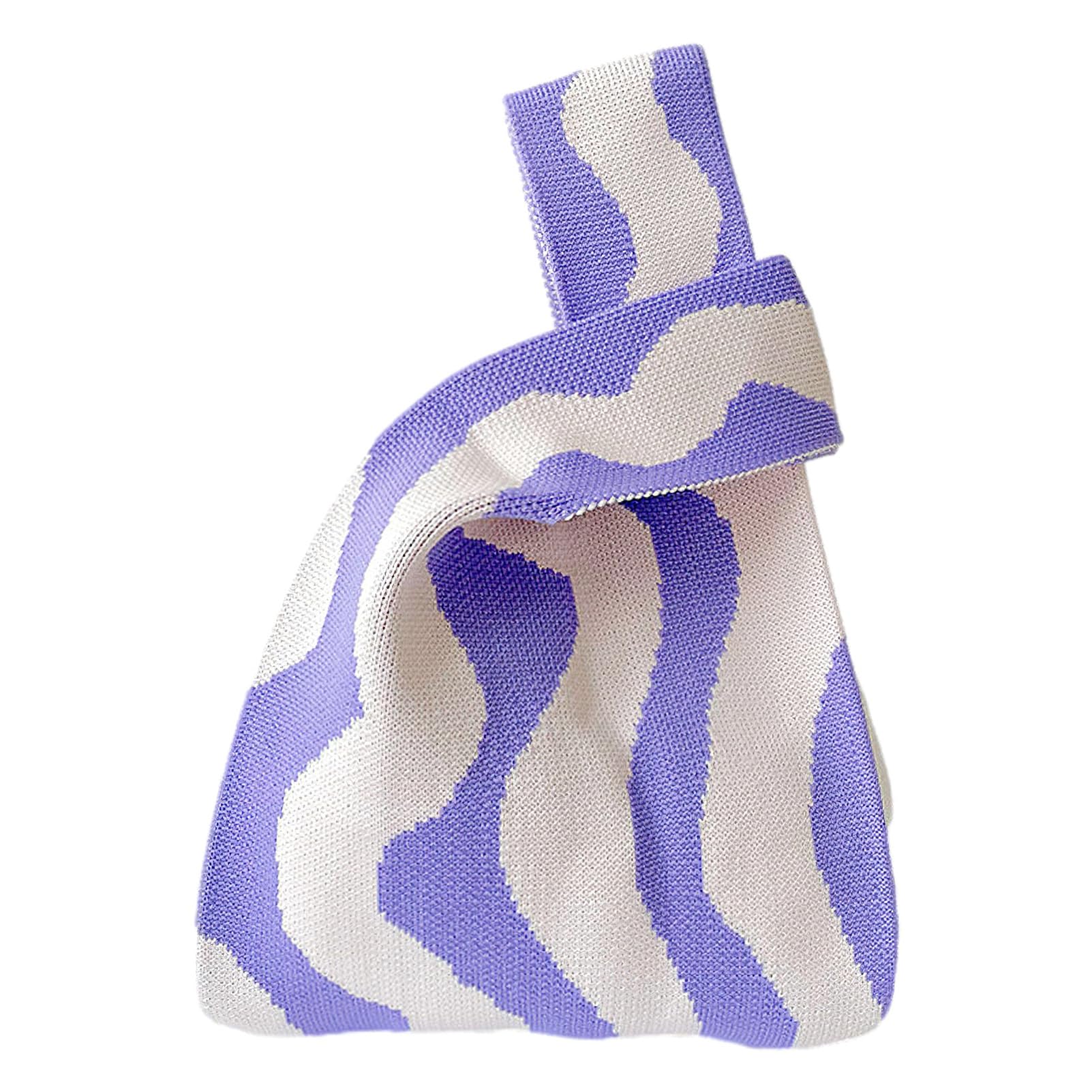 Small Wrist Knot Bag for Women Knitted Purse