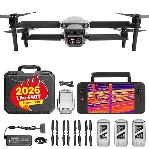Autel Robotics EVO Lite 640T Enterprise, 640 * 512 30Hz T~hermal&1/2'' CMOS 48MP C-amera, AI Target Recognition, 42 Minutes,12KM Transmission, Support Remote ID
