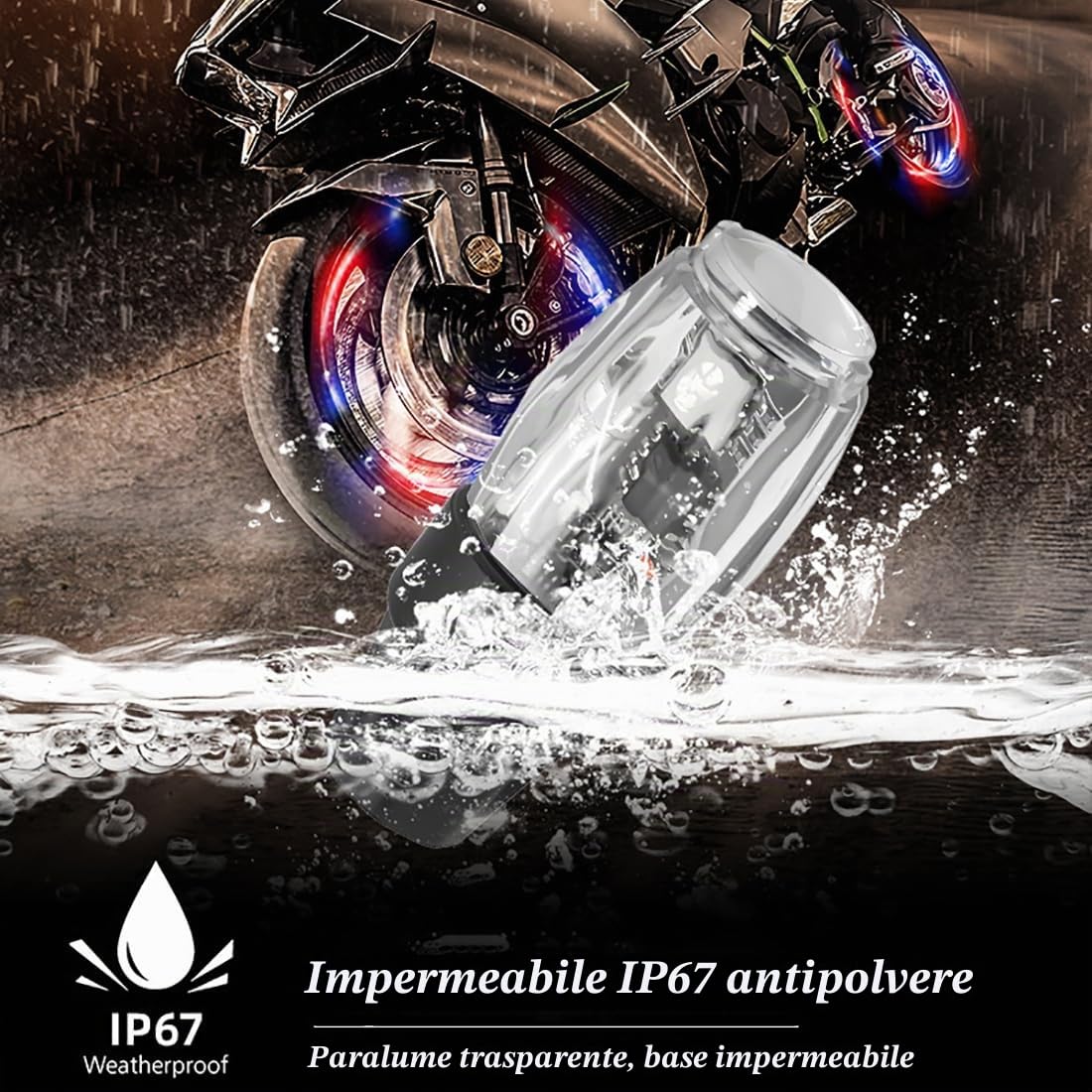 Luci ruote pneumatici auto,Luce valvola pneumatici,Luci a LED auto, Luci atmosfera auto,Luce pneumatici a LED,Applicabile a accessori auto,biciclette,motociclette.(2 pezzi)