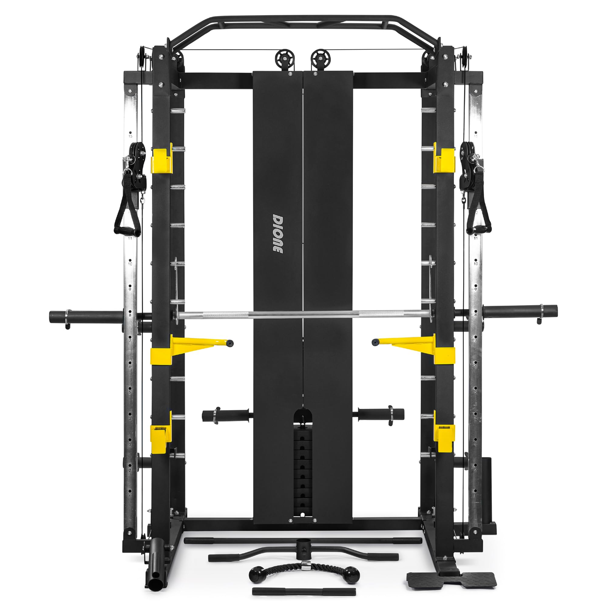 Dione S2 Smith-Machine e Cavo Incrociato, Nero, 50 kg - 75 kg, 191 kg, 167 x 199 x 216 cm