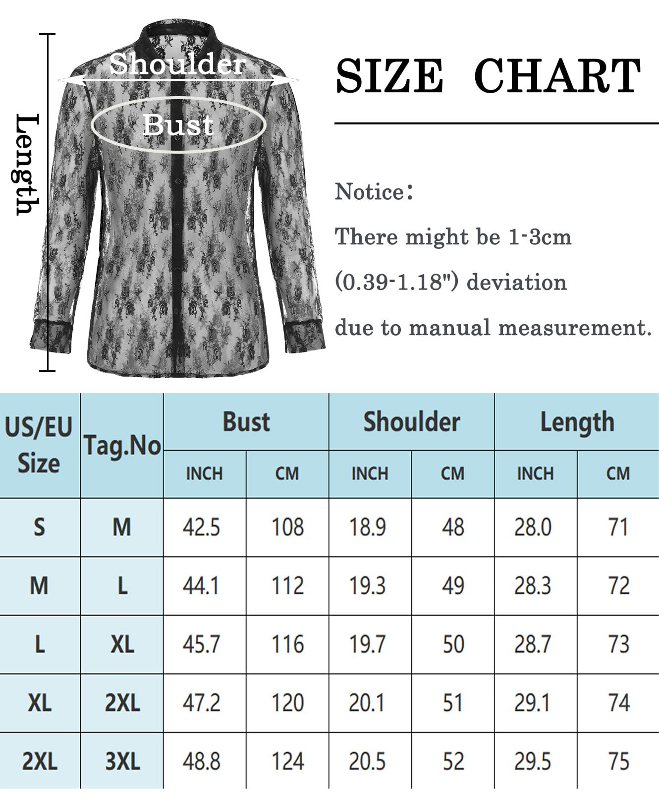 AIEOE Hauts Transparent pour Hommes T-Shirt à Manches Longues en Maille Creusée Chemise Sexy Clubwear