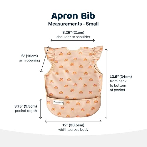 Miniatura 6 de Tiny Twinkle Babero a prueba de desorden para bebé delantal impermeable para bebé gran babero de viaje para comer bebés babero de comida para bebés