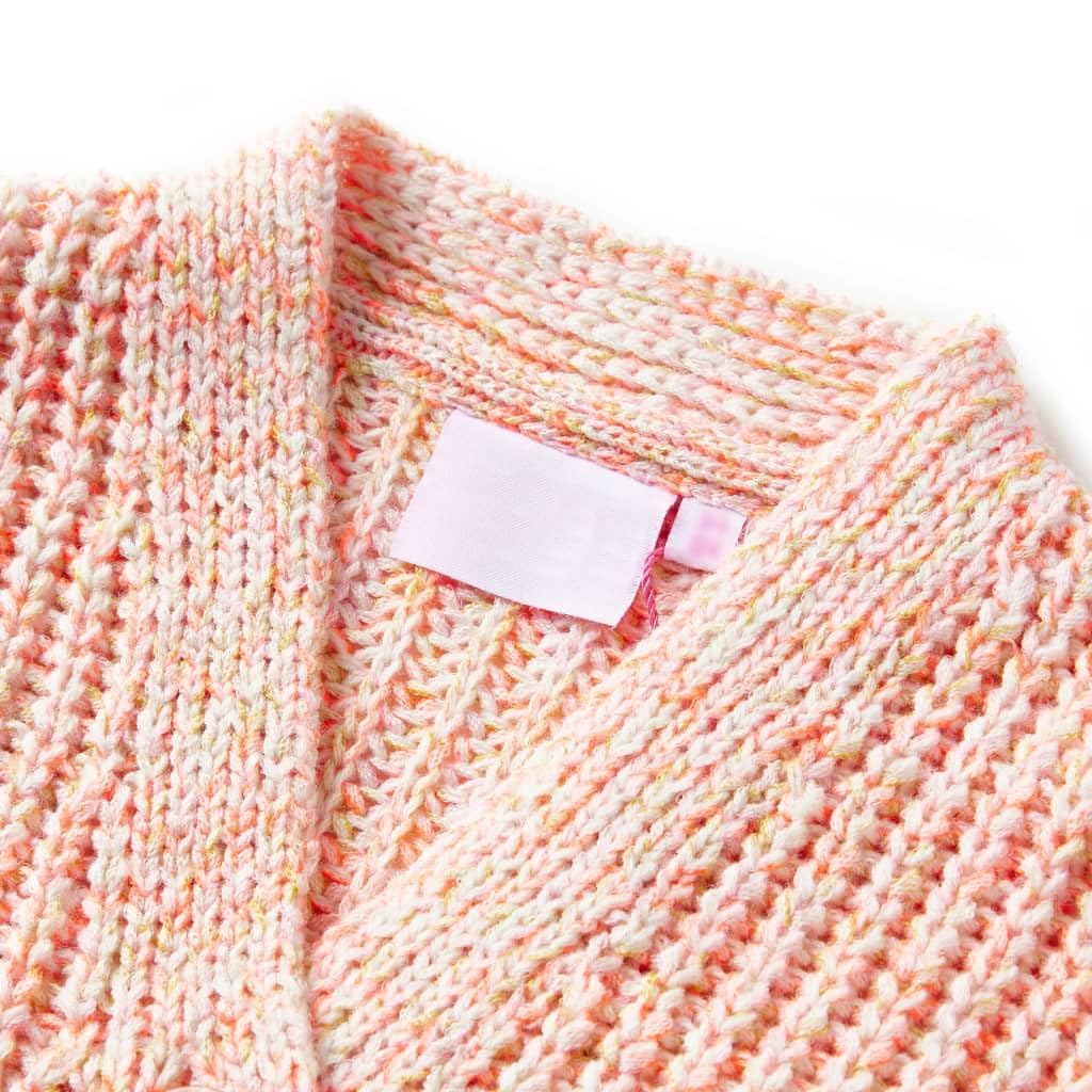 vidaXL Cardigan da Bambina Lavorato a Maglia Rosa Misto 128