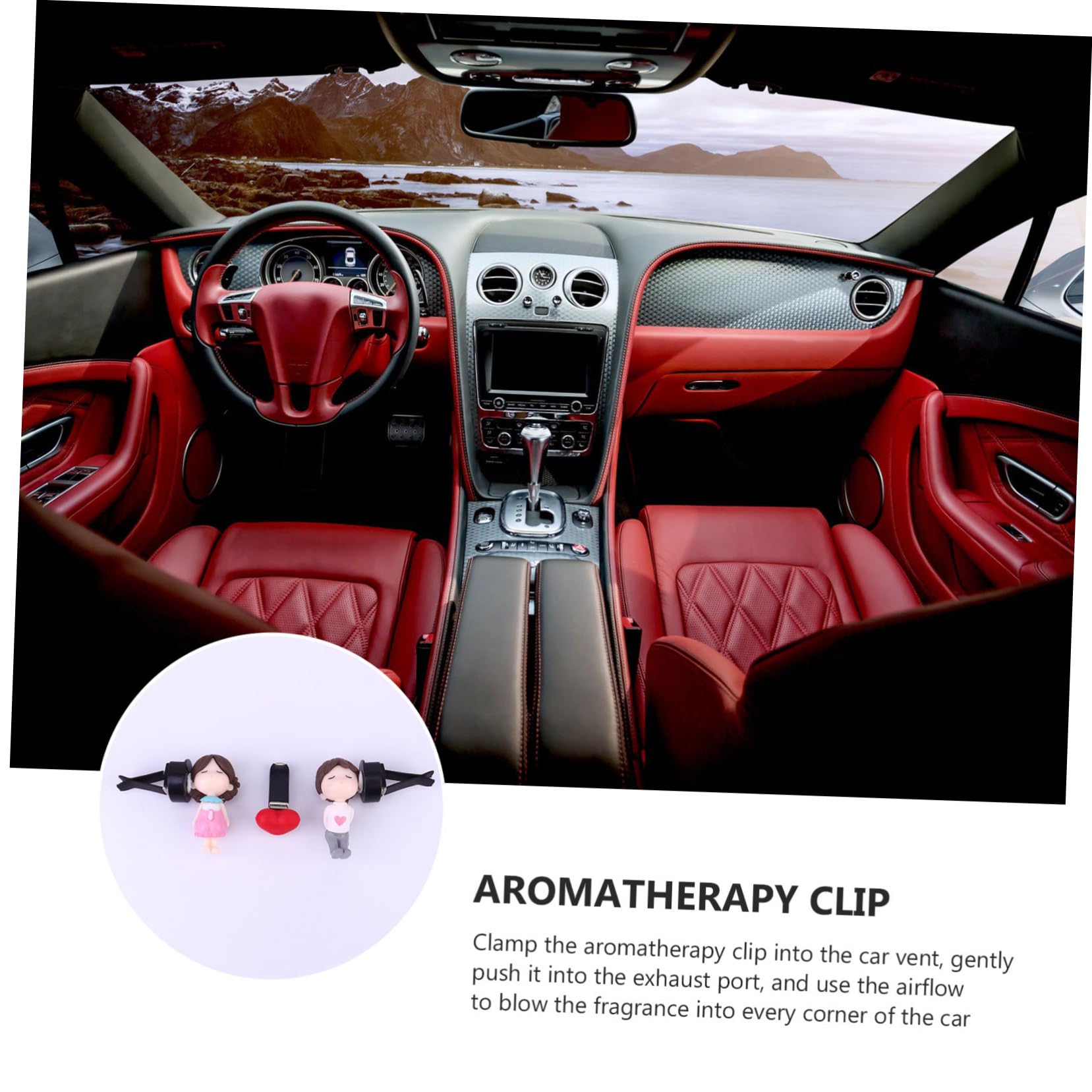 Mobestech 2sets Clip Profumo Auto Forma Cuore Diffusore Per Auto Decorazione Chic e Duratura Adatto Ufficio e Bagno