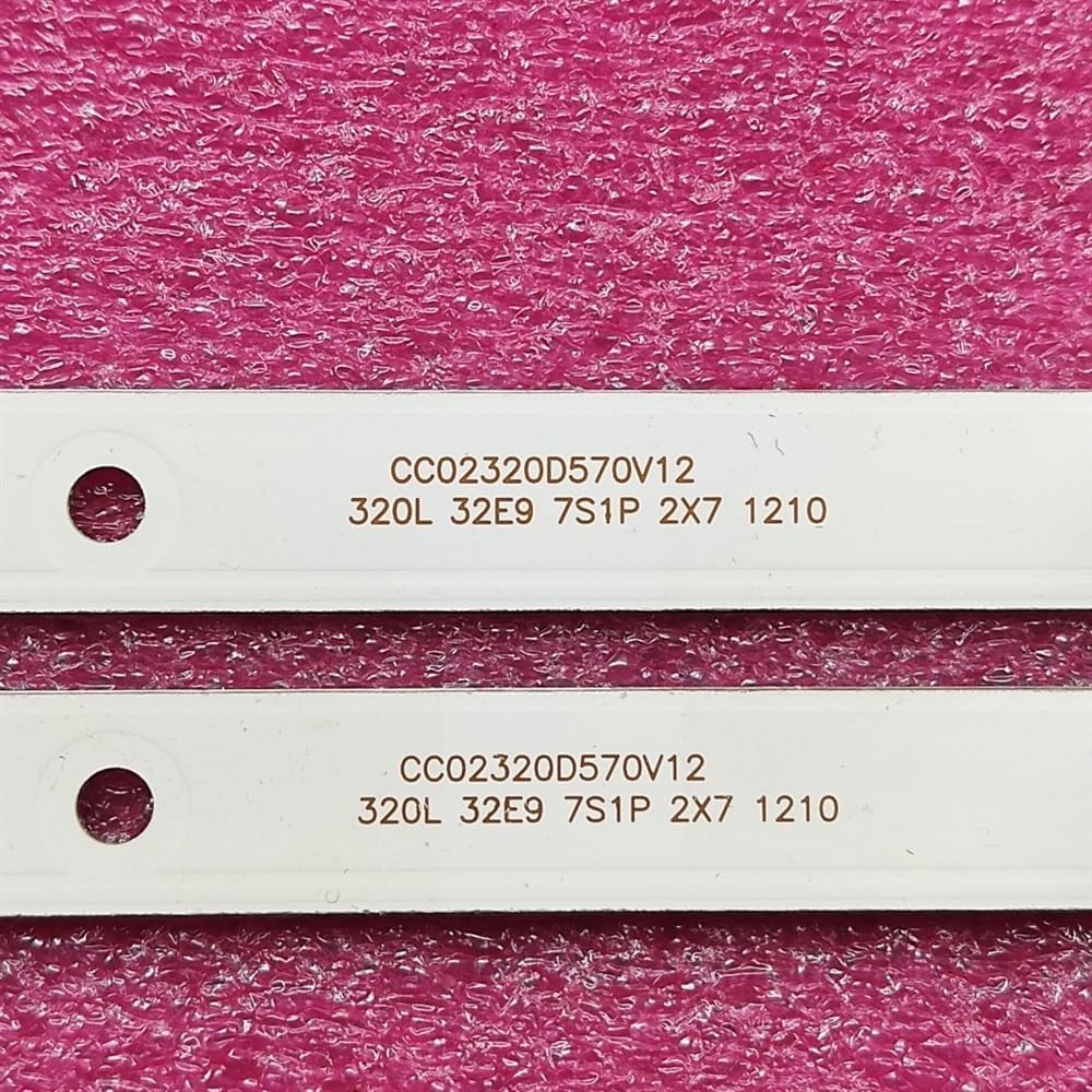 Compatible with 2 Pcs 1TV Backlight Strip Model Cc02320d570v12 H32e8000q Dexp H32d7000q H32d8000q SW-LED32R301BT2 RCA RTDVD3215-B T3211M