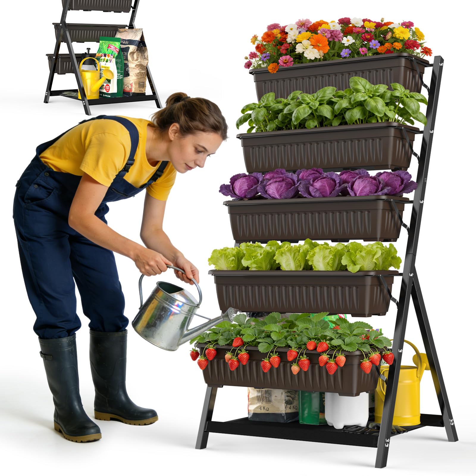 Olaiti 5-Tier Vertical Garden Bed Planter Boxes