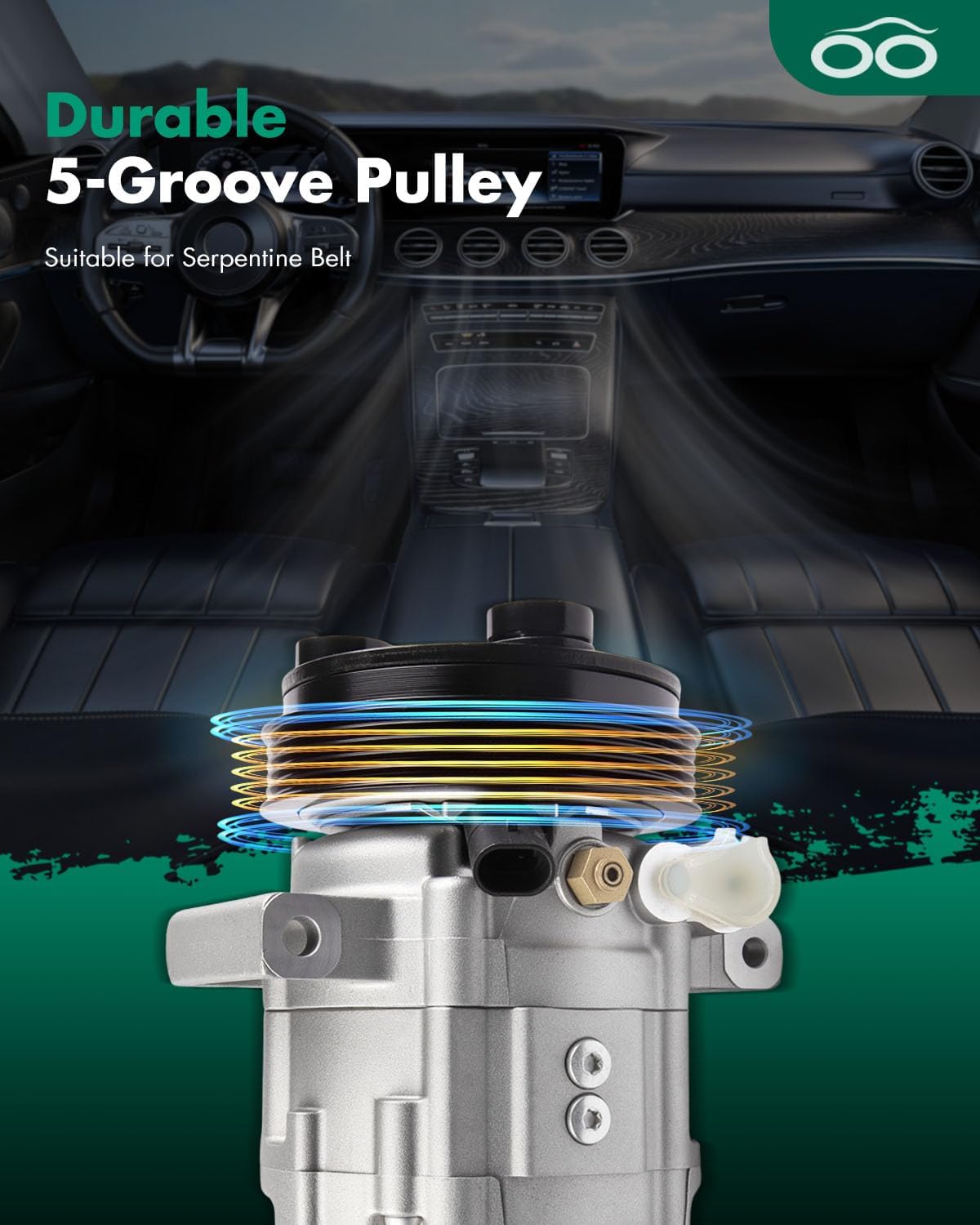 SCITOO AC Compressor Fit for Saturn L100 L200 L300 LW200 2.2L 2001 2002 2003 2004 CO 10679JC Air Conditioning Compressor