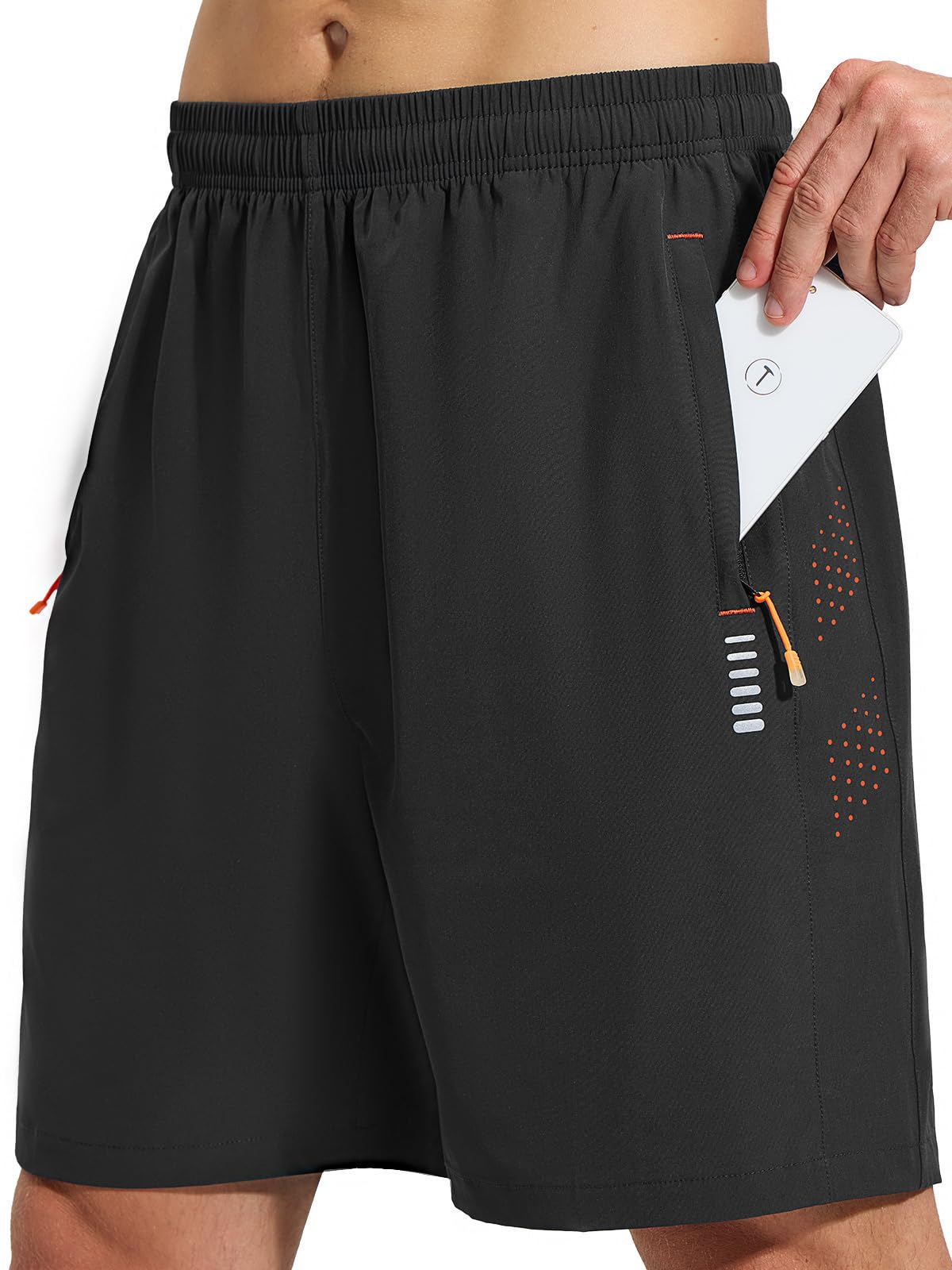 gaiatiger Men’s Running Gym Shorts Sports Athletic Workout Training Shorts Mens Quick Dry Breathable Summer Lightweight with Zip Pockets-picture-14