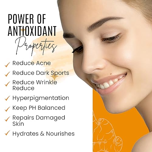 Miniatura 3 de Cúrcuma + 30% vitamina C Face Glow Booster Hidratante y Crema Reparadora de la Piel - con ácido hialurónico, ingredientes orgánicos - Hidratante