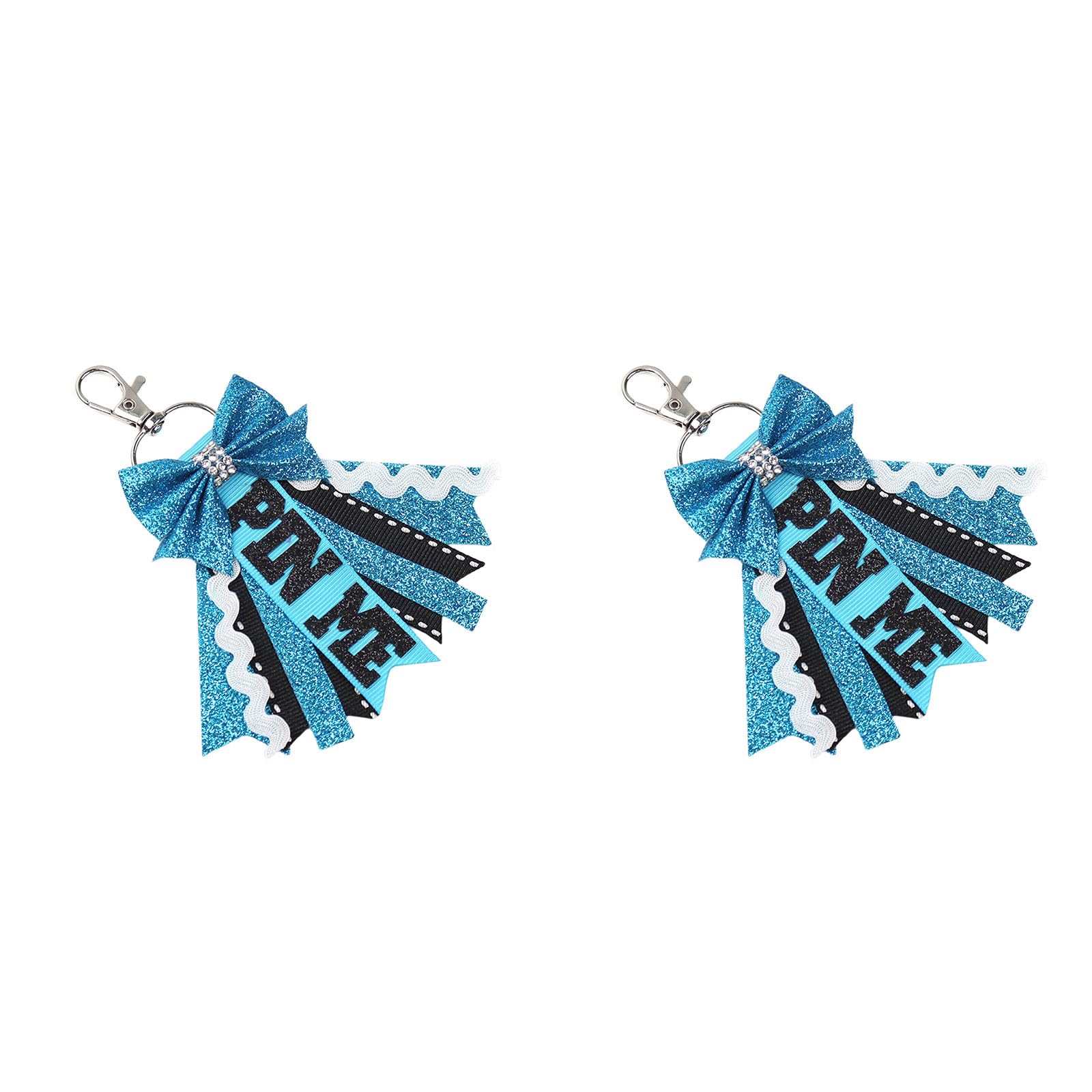 Xjdzineq Cheer PinMe Ribbon for Backpacks Glitters Cheerleaders Keychains Bulk Cheer Gift Bows Keychains