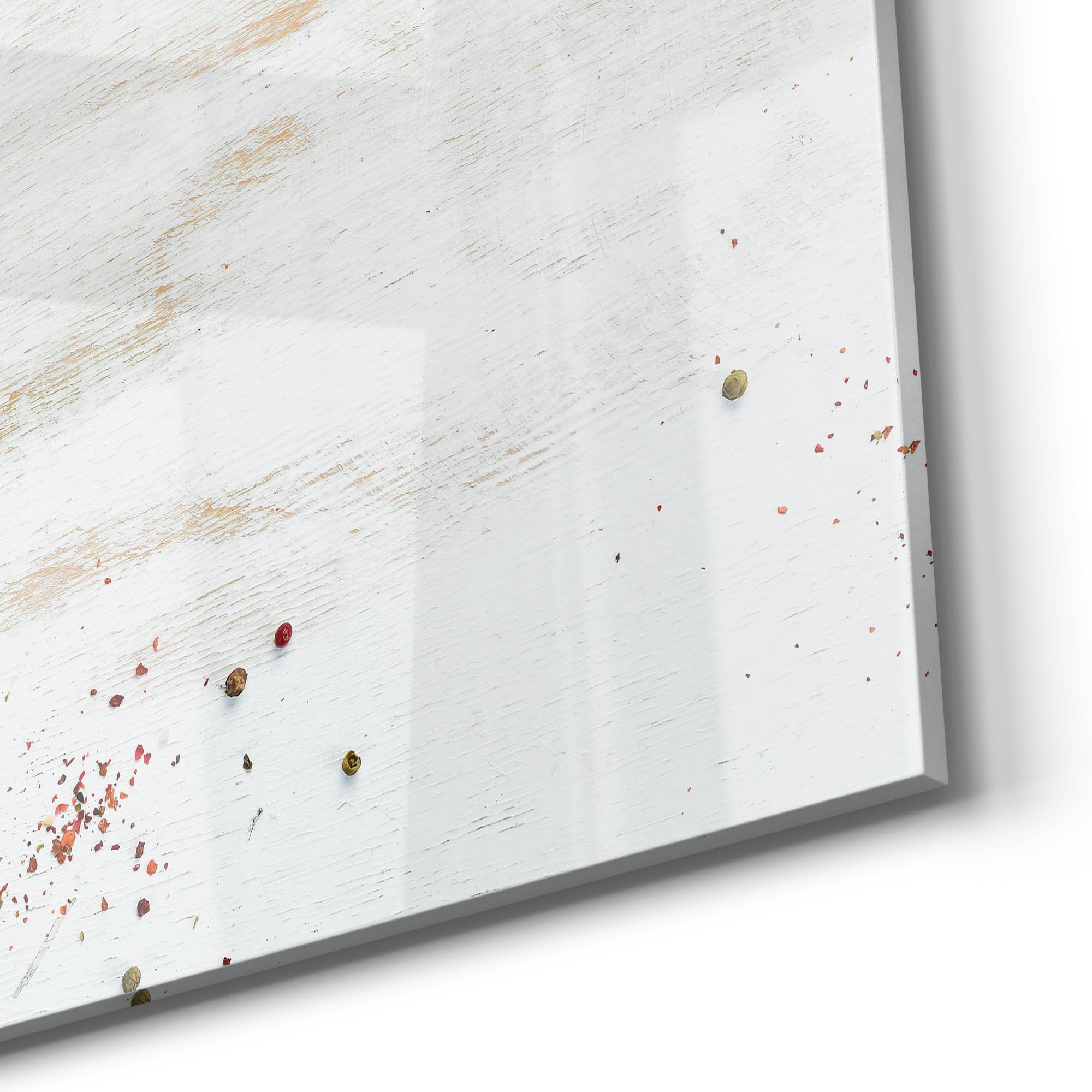 DEQORI Glas-Magnettafel | 30x30 cm groß | Motiv Küchenkräuter und Gewürze | Memo-Board aus Glas | Magnetboard inkl. Magnete, Stift & Tuch für Küche & Büro | Tafel magnetisch & beschreibbar