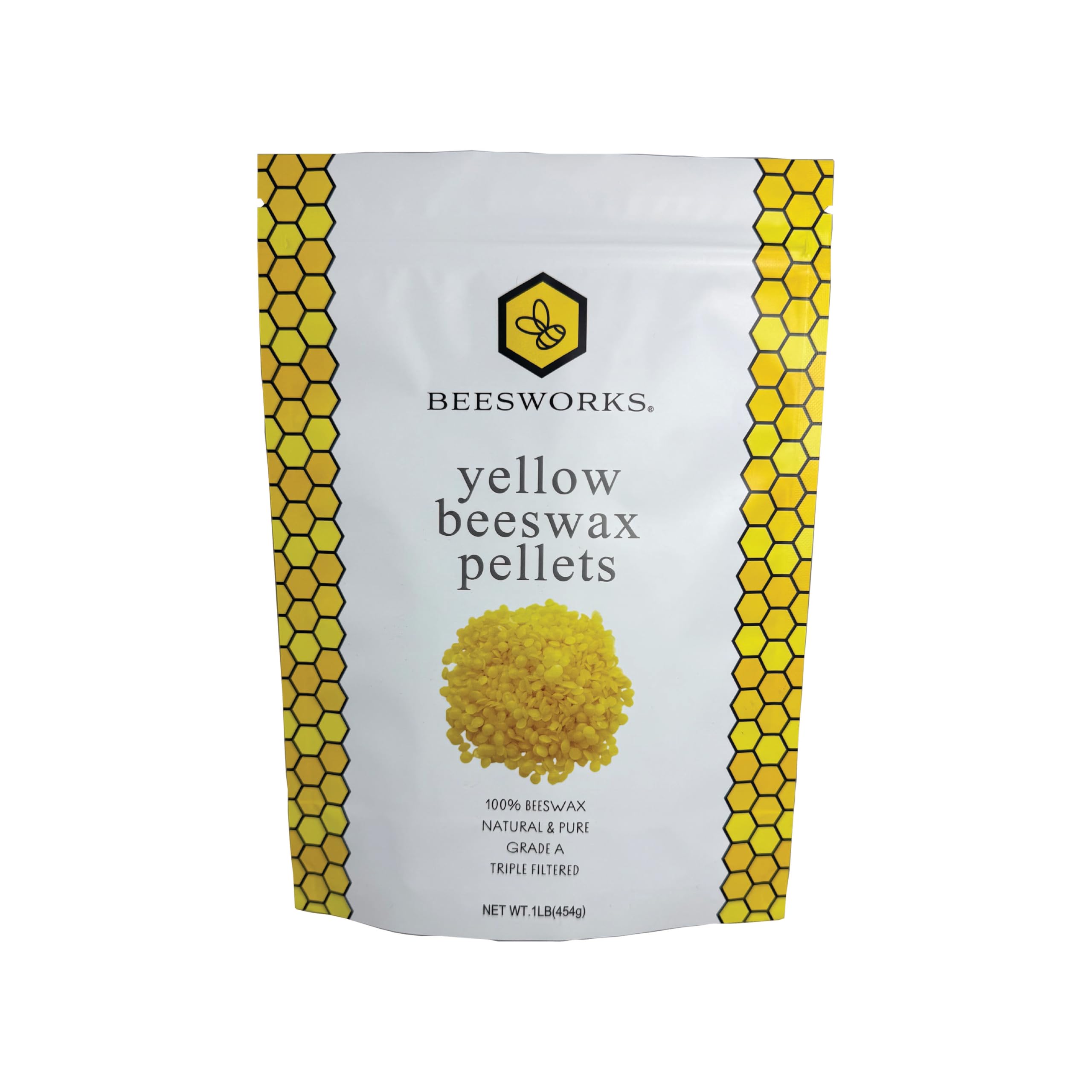 Your Natural Planet BEESWAX PELLETS, YELLOW,1lb-Cosmetic Grade-Triple Filtered Beeswax