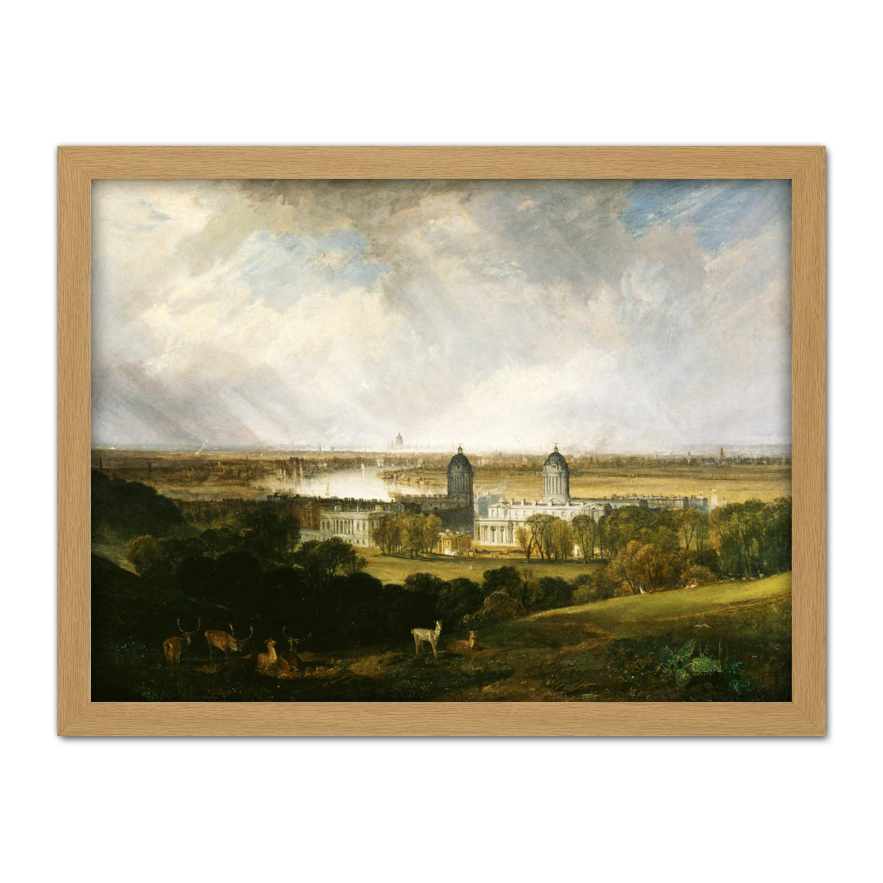 Turner London From Greenwich Park Large Framed Art Print Poster Wall Decor 18x24