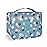 Lcsmaokin Large Capacity Toiletry Bag Travel Bag with Hanging Hook for Men and Women Waterproof Travel Cosmetic Bag Bathroom Storage Bag for Brushes Set,Full-Sized Shampoo,Accessories-Blue Flower