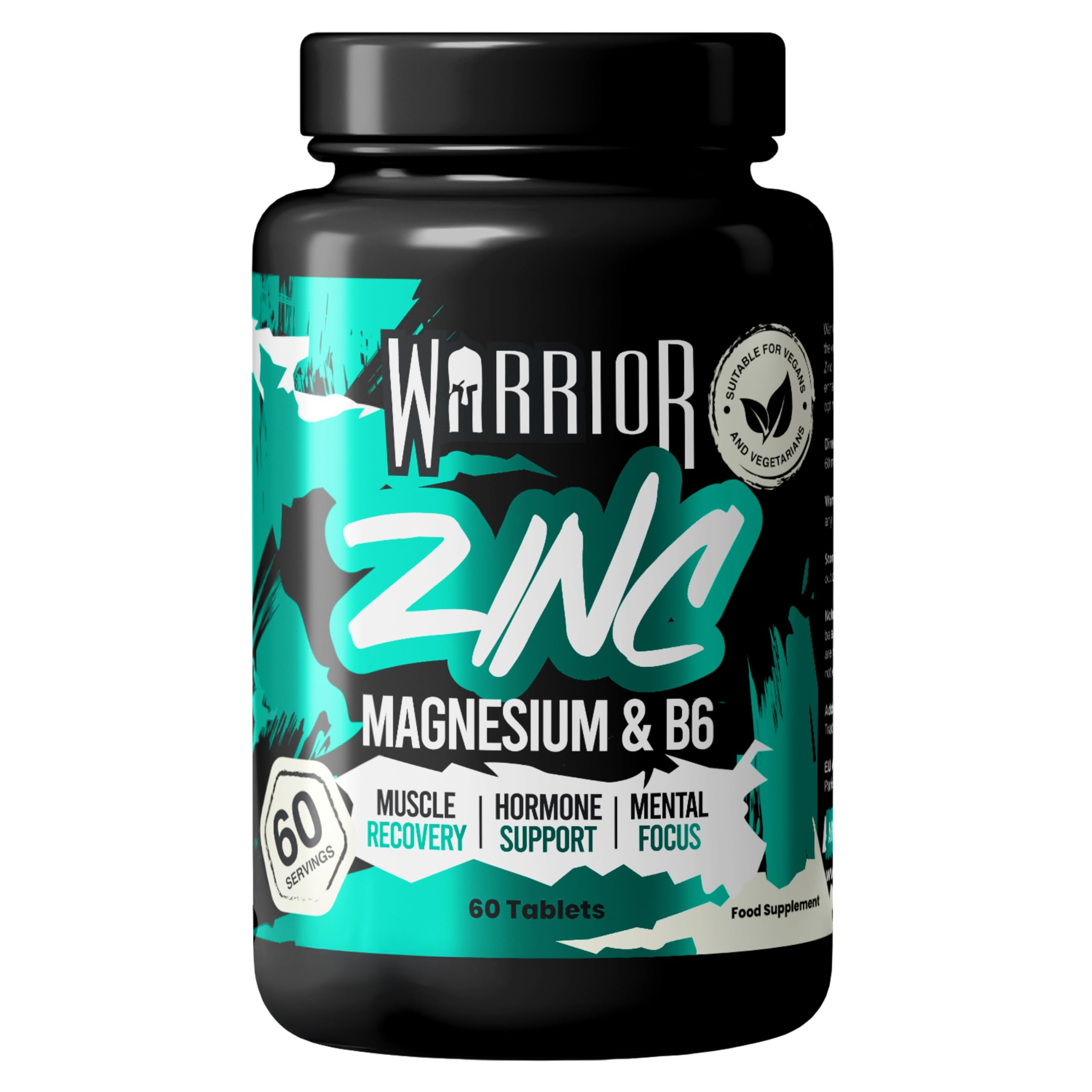Warrior Zinc Magnesium & B6 - 60 Tablets