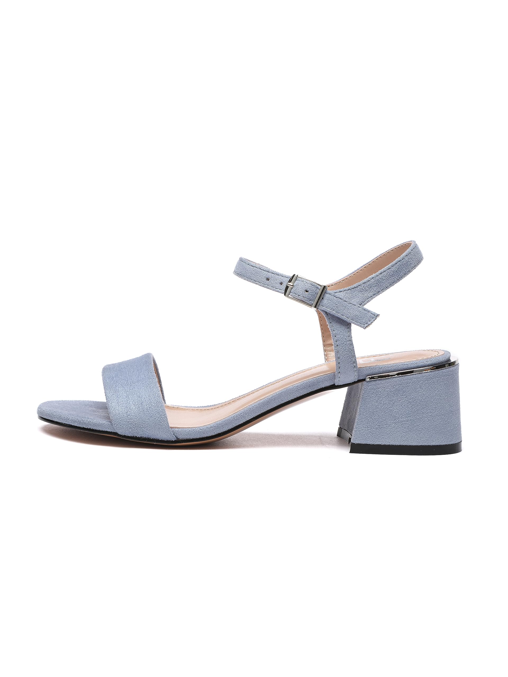 Sandalen Damen, Sandalen mit Riemchen, Schwarz/Grün/Blau/Mint/Weiß/Beige, Riemchensandalen, Sandaletten mit Absatz, 5 cm Blockabsatz, Kunstleder/Wildlederimitat, C553-K1781-12