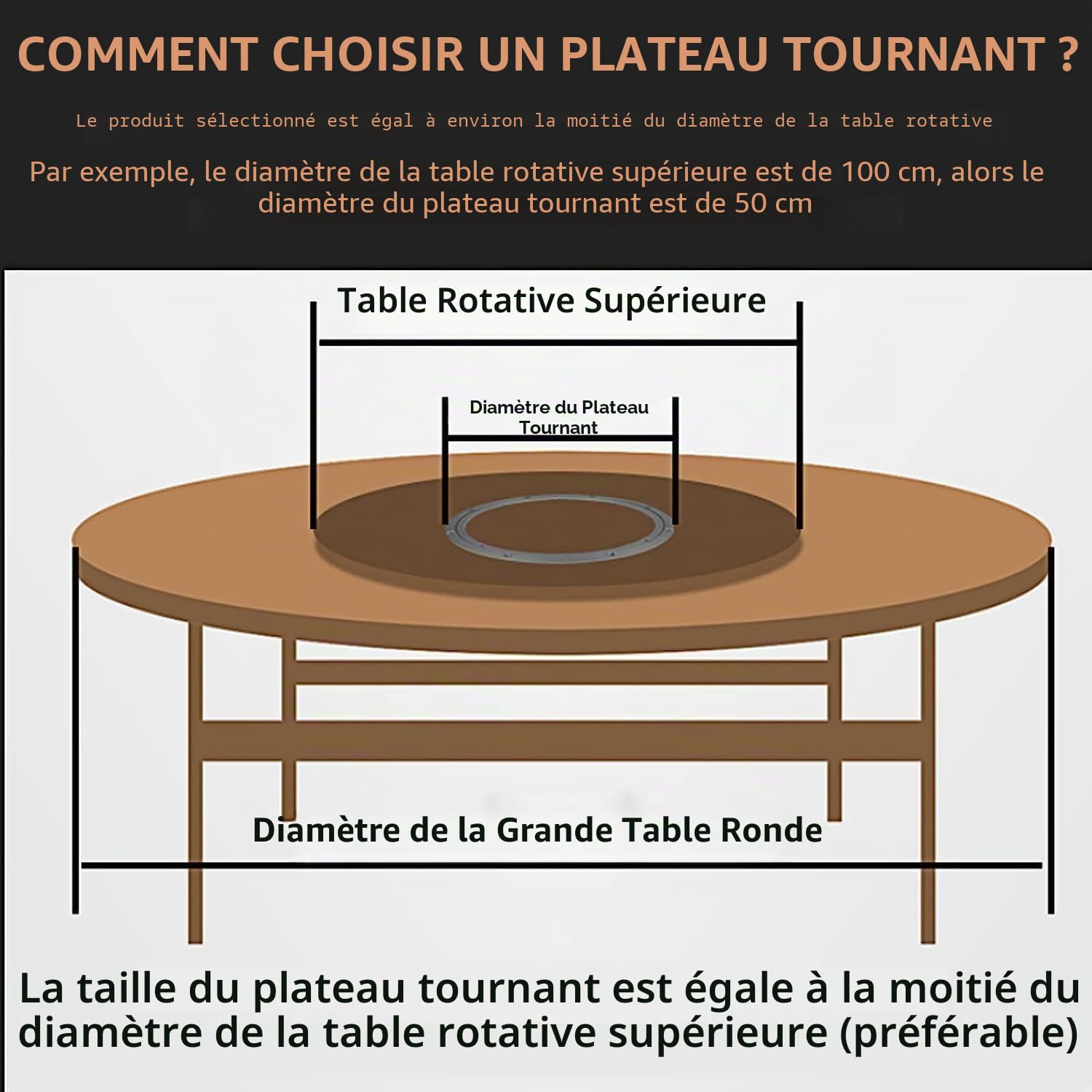 Plateau tournant en alliage d'aluminium lisse 25 cm pour meubles, support rotatif pour gâteau, platine pivotante pour écran ou décoration, patin rotative pour cuisine ou kaleidosco