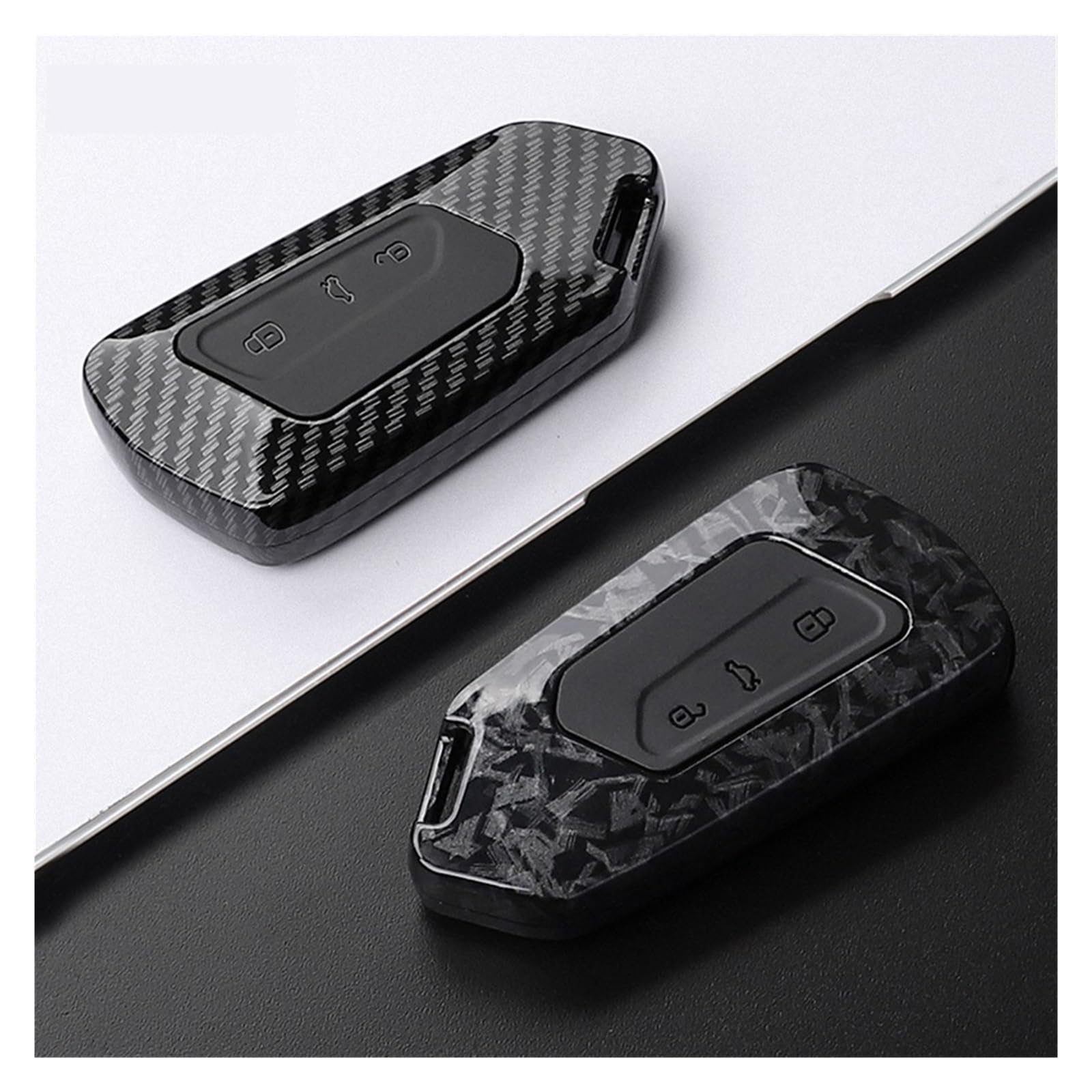 Etui na klucze z włókna węglowego ABS do golfa 8 MK8 GTI R ID3 ID4 Cupra | Precyzyjne dopasowanie, trwała ochrona komputera, elegancki wygląd kluczy Cupra z włókna węglowego.(Type5)