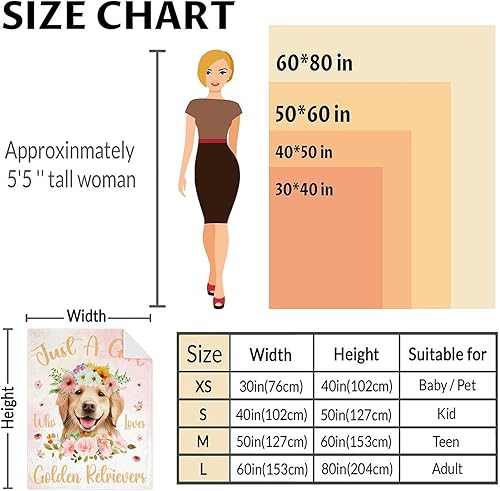 Miniatura 3 de Golden Retriever - Manta suave y mullida para niñas, mantas de franela de 40 x 50 pulgadas para sofá y sofá, manta colorida y linda para perros