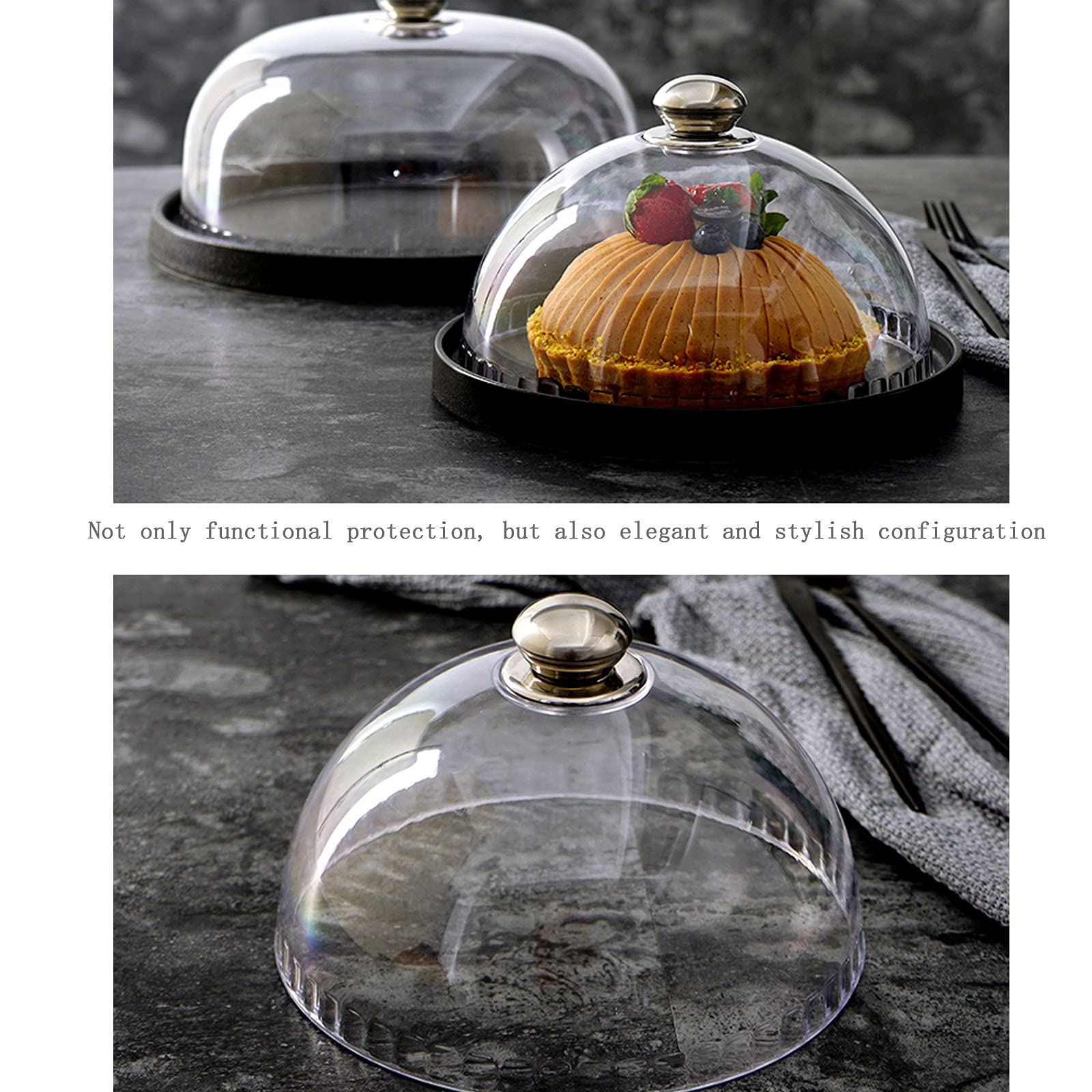 ガラスドーム付き黒いケーキスタンド 【公式通販】