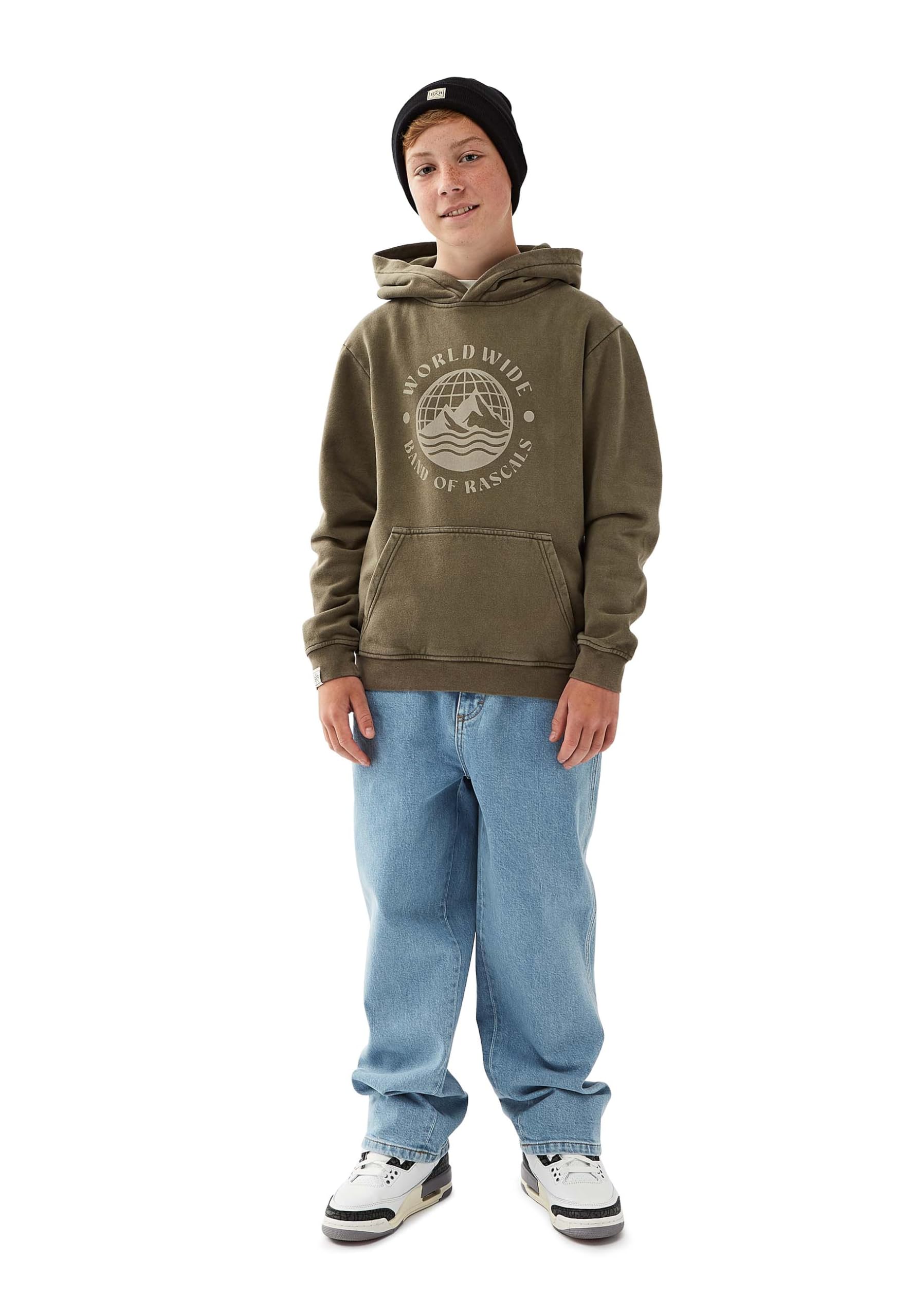 Band of Rascals Kinder Kapuzenpullover World Wide aus Bio-Baumwolle