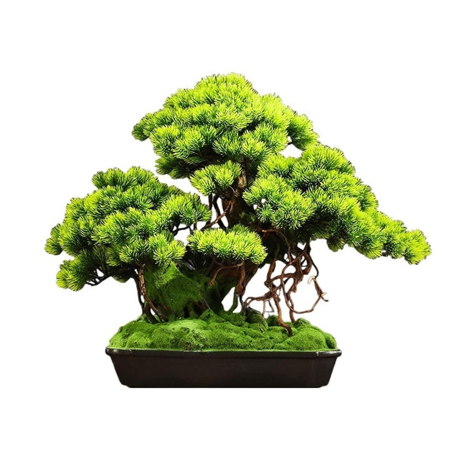 HCZKIUJY Bonsai Greenery Fake Tree Living Room Entrance Office Decorations Simulation Plant Bonsai Chinese Feng Shui Ornaments Plant