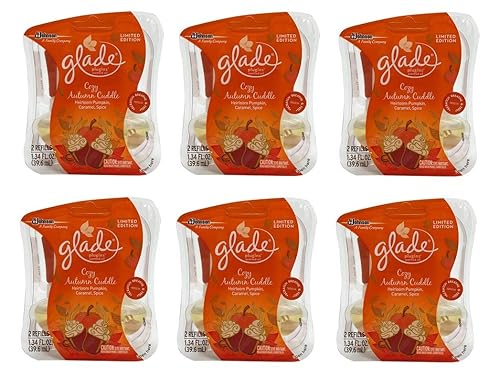 Glade PlugIns - 12 repuestos de aceite Cozy Autumn Cuddle, edición limitada, calabaza tradicional sin paquete exterior