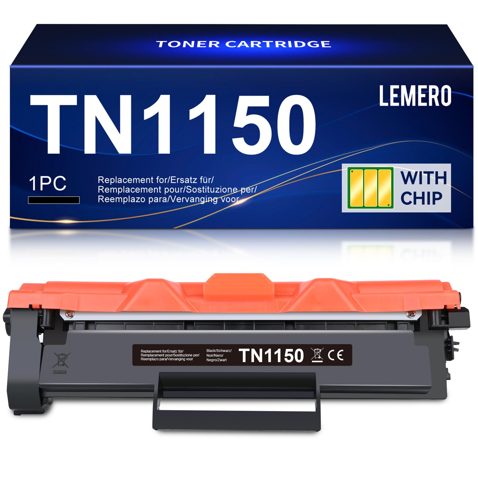 Lemero TN2510XL Toner Kompatibel für Brother MFC-l2827dw MFC-l2800dw MFC-l2827dw hl-l2400dw mfc-l2835dw hl-l2400dwe mfc-l2860dwe dcp-l2660dw hl-l2445dw für 2510 Toner (2 Pack)