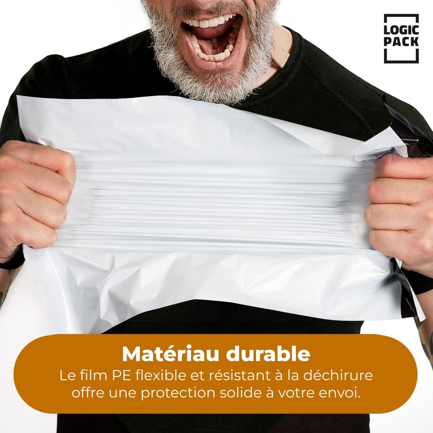 1000 Enveloppes Plastique Expédition 25x35 cm - Pochette Envoi Colis Vinted Blanche - Sac Expédition Imperméable et Indéchirable - Emballage pour Vêtements et Chaussures