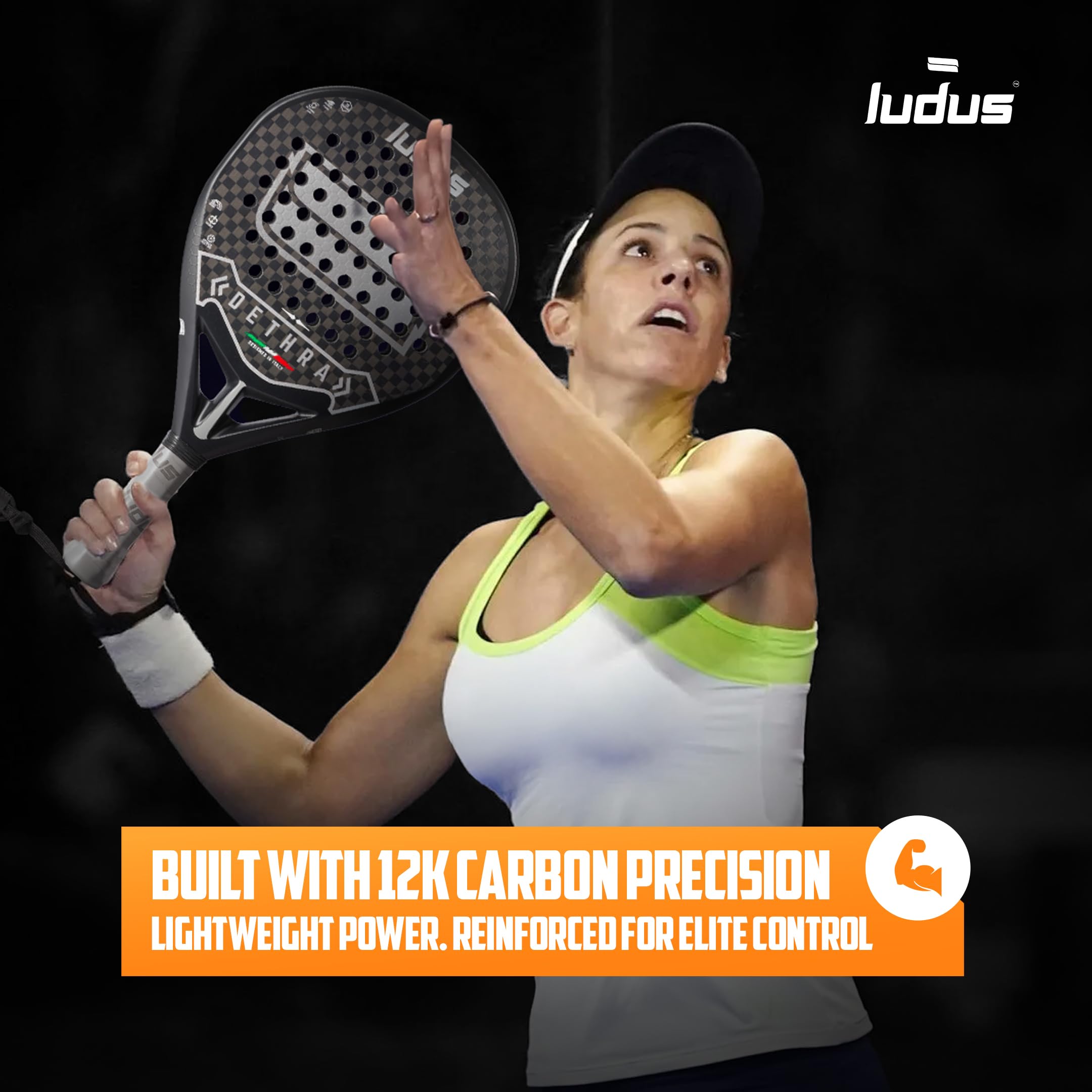 Racchetta da Padel 12K | 100% Fibra di Carbonio |Massima Controllo e Precisione - Struttura Leggera 360g con EVA 15 17 | Racchetta per Uomo e Donna - Custodia Termica Inclusa