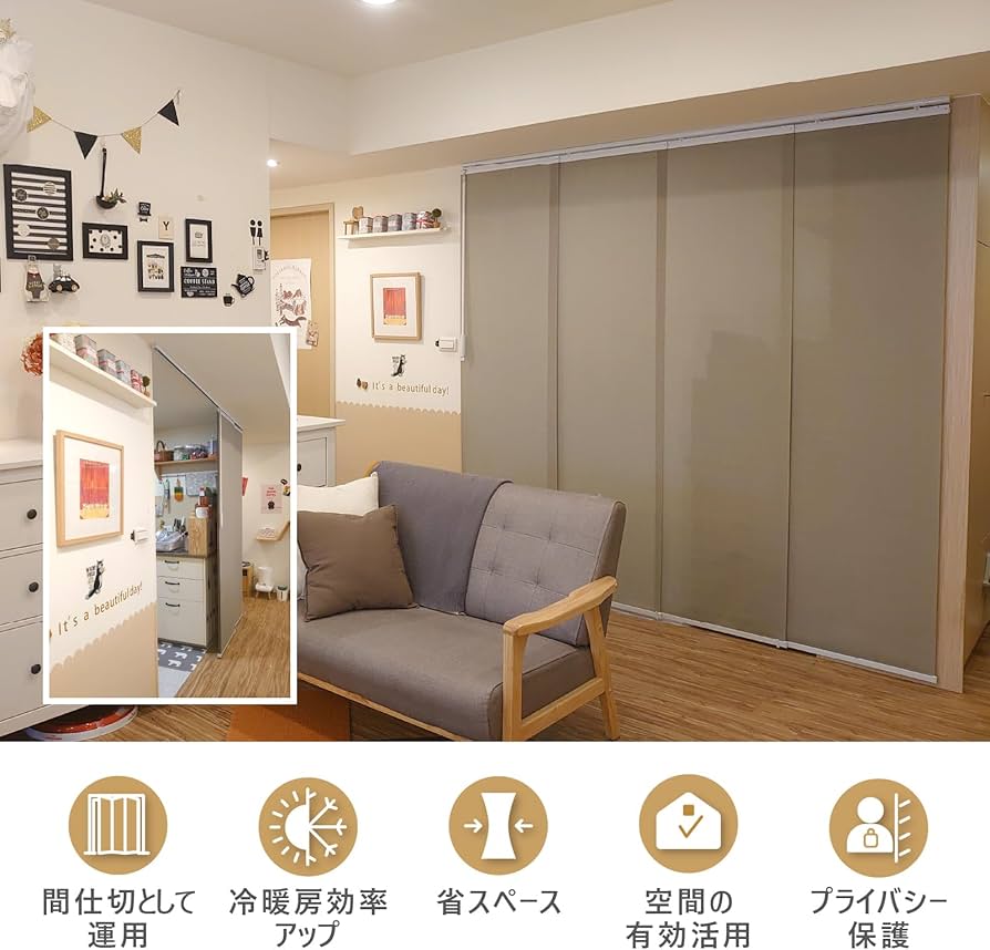 Amazon｜Augido、パネルカーテン、パネルスクリーン、間仕切り