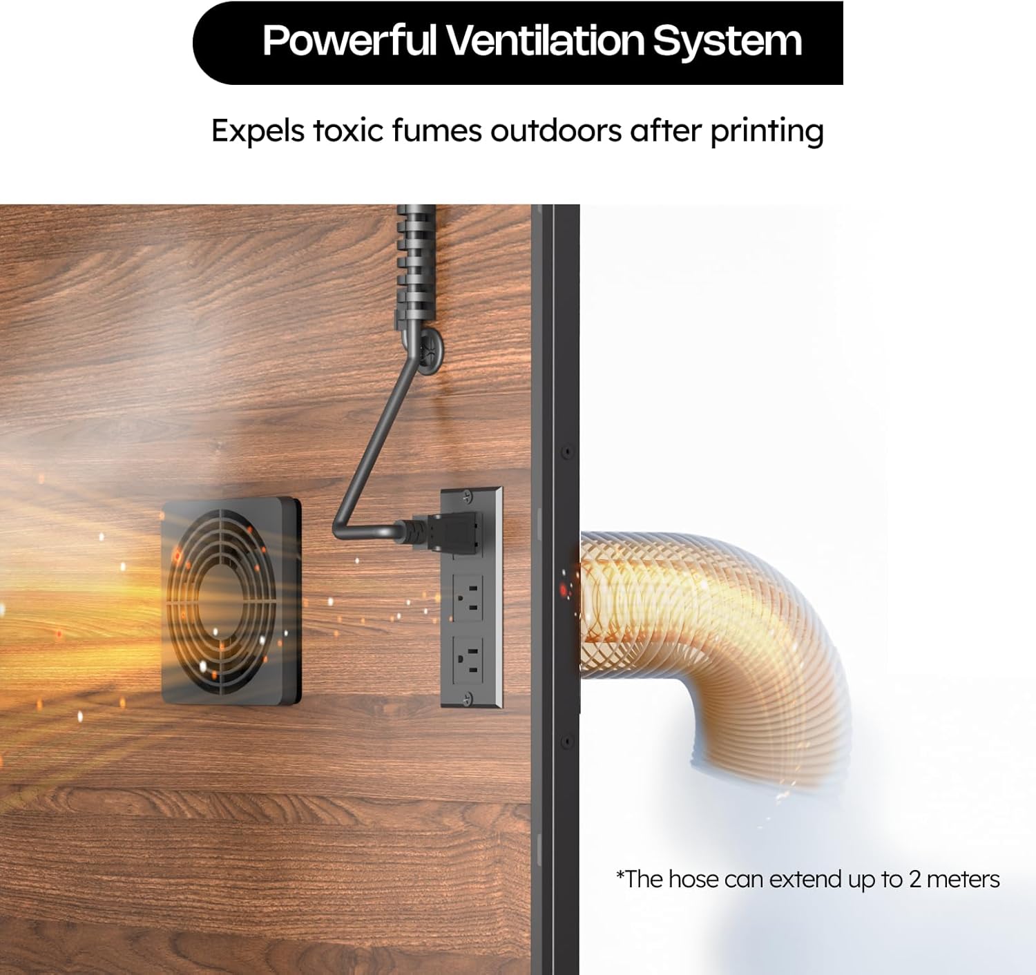 3D Printer Cabinet with 48 Spools Filament Storage Rack, 3D Printer Enclosure with Ventilation, Thermo-Hygrometer and LED Light, Heat-Resistant, Dustproof and Noise-Reduction Design, Upgraded