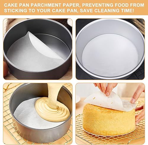 Miniatura 5 de 250 hojas de papel pergamino de 4 pulgadas, antiadherentes para hornear pergamino hoja de papel de hamburguesa de hamburguesa, papel pergamino