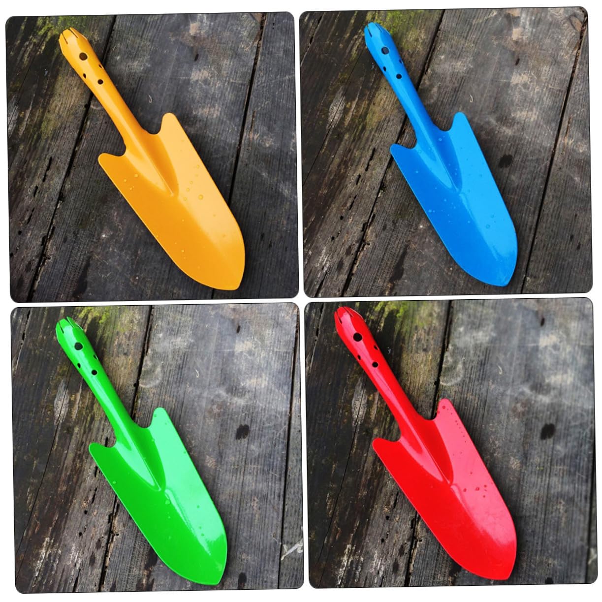 5 Stück Teiliges Gartenschaufel Metall Handspaten Spitz Gehärtet Robust Leicht Vielseitig für Pflanzen Umpflanzen Graben und Unkrautentfernung im Garten und Balkon