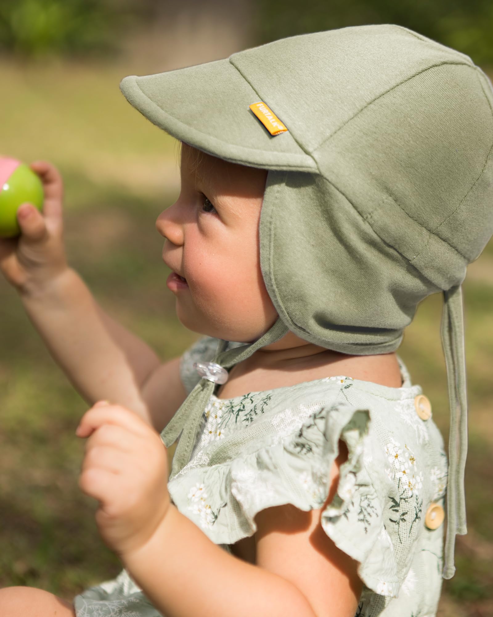 FURTALK Chapeau Solaire Bébé UPF 50+ Protection UV Filles & Garçons Chapeau d'été Plage avec Jugulaire Réglable et Rabats de Cou