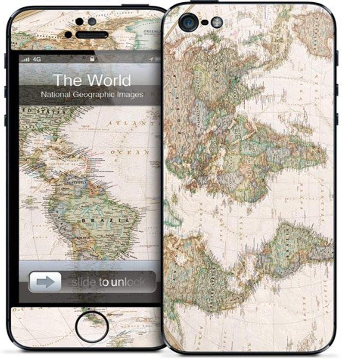 GelaSkins iPh5-TheWorld GelaSkins for iPhone 5 - 1 Pack - Retail Packaging - The World