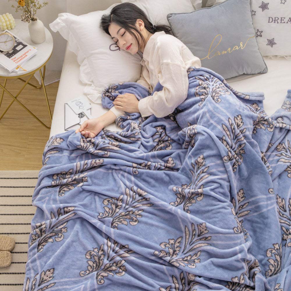 Couverture anti-froid en peluche épaisse violette : le plaid sherpa 150x200 cm thermique