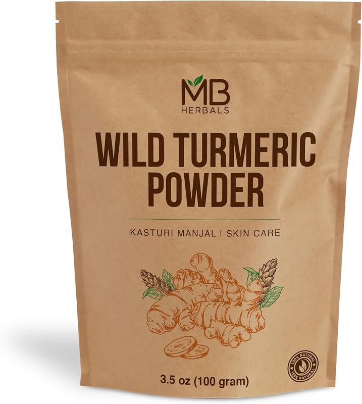 MB Herbals Pó de cúrcuma-selvagem Curcuma aromatica 100 g