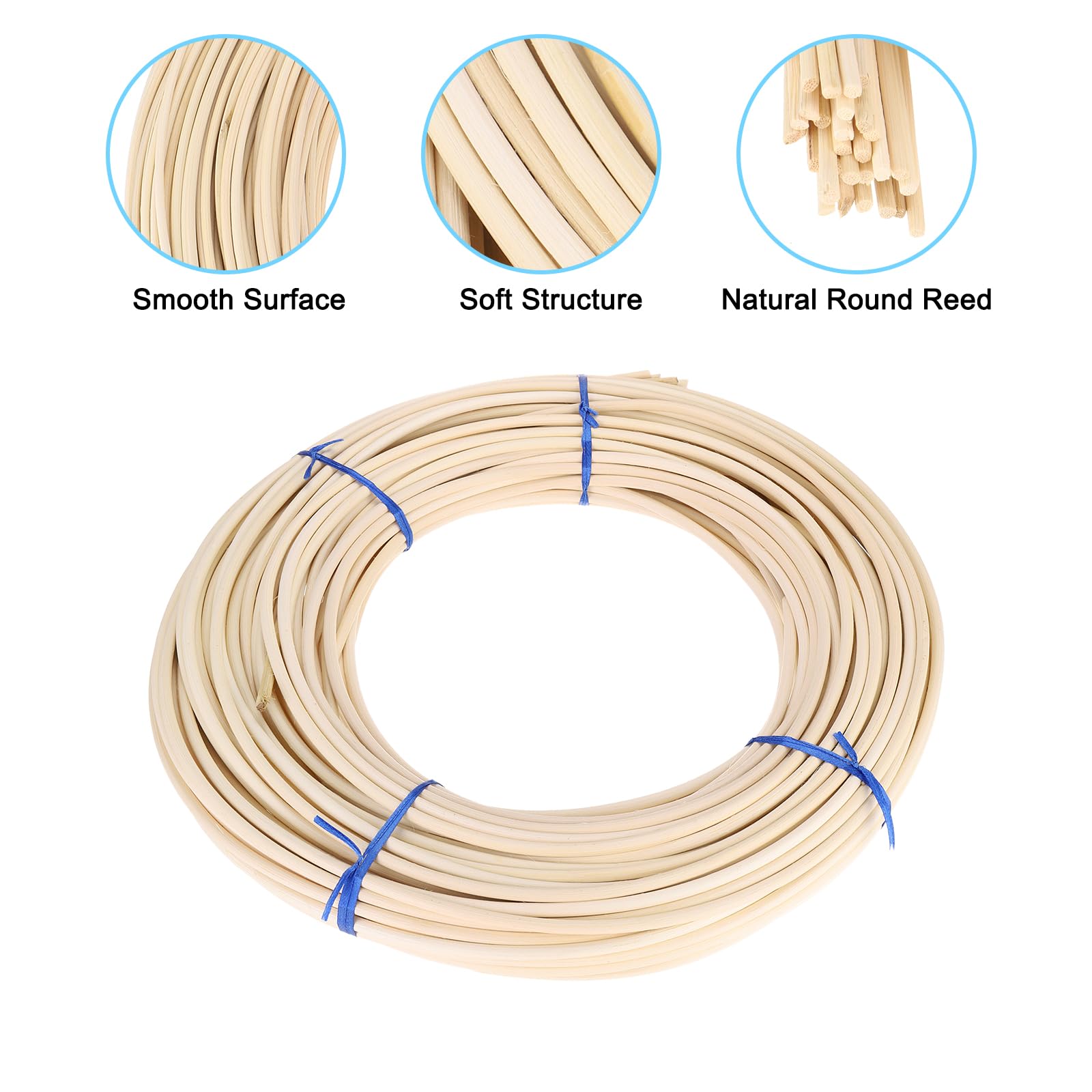 PATIKIL Round Reed Spline 165ft x 0.2 inch - Image 3