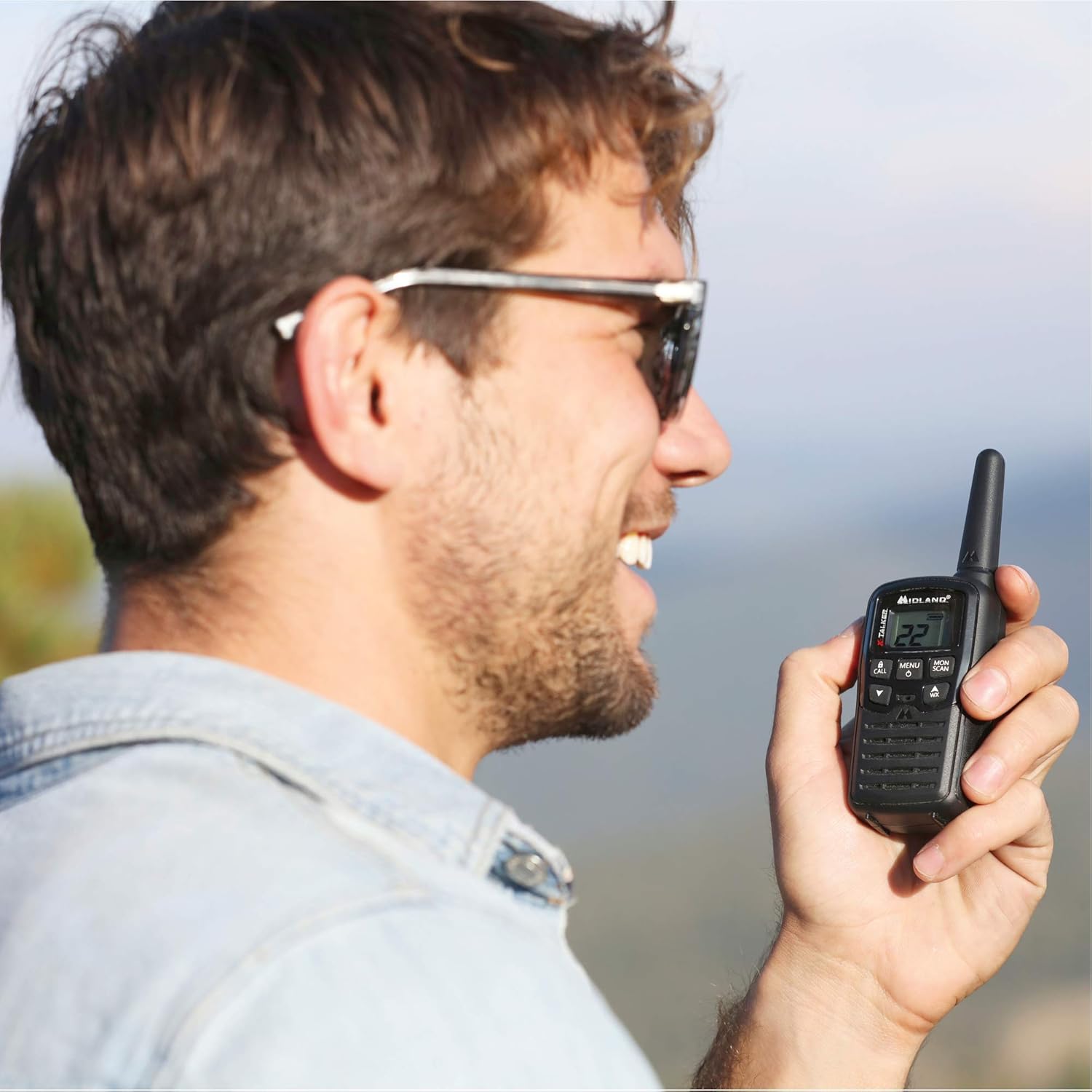 Midland T10 22 Channel FRS Walkie Talkie - Up to 20 Mile Range Two-Way Radio - Black (Pack of 8)