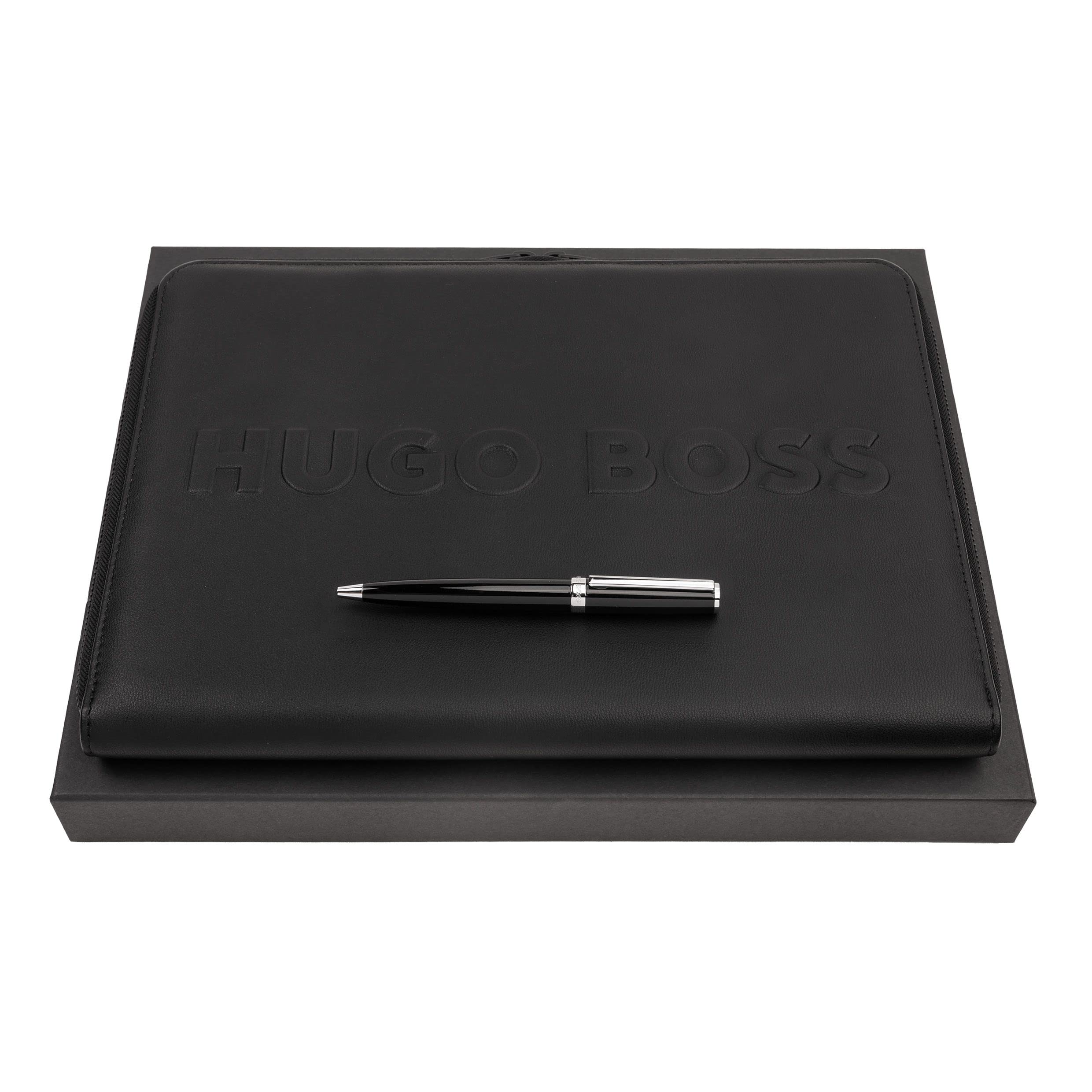 Carpeta de conferencias A4 Hugo Boss con bolígrafo para notas impecables 8