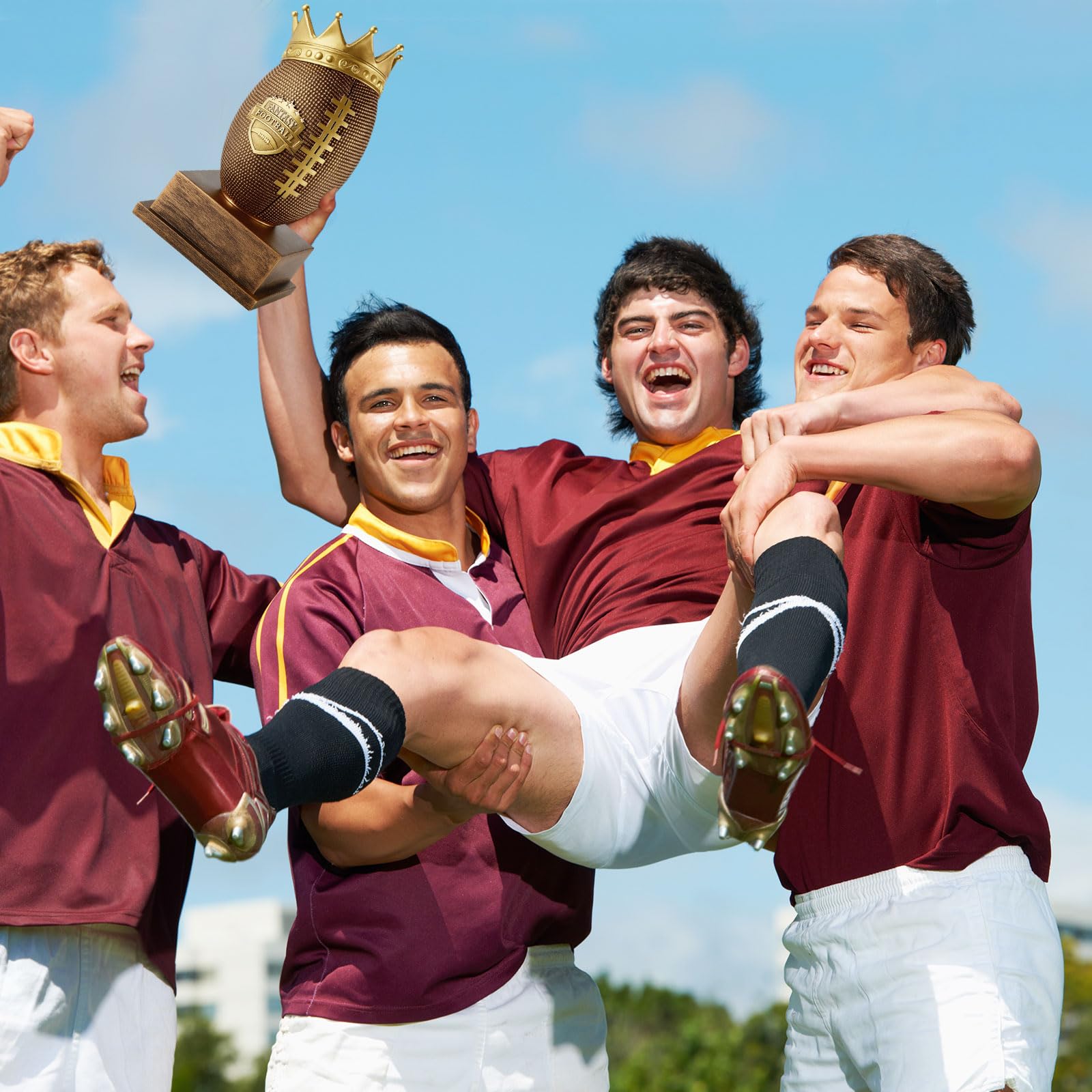Quelay Trofeo alto campione di calcio King per calcio Sport Trofeo Partecipazione Vincitore Regalo Goalpost Award