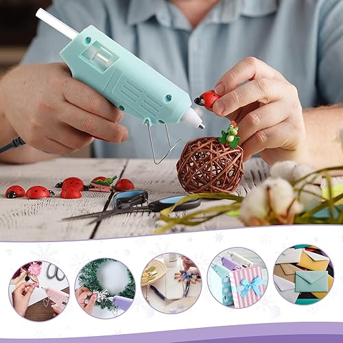 Miniatura 13 de 6 Pcs Mini Hot Glue Gun for Class Craft Glue Guns Fast Preheating Hot Melt Gun Low Temp with Burn Protection School DIY Home, 20 W (Black)