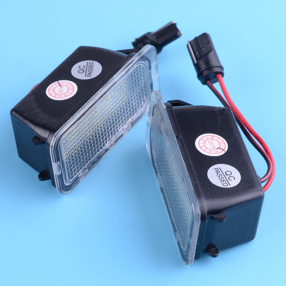 beler Pair of LED License Plate Lamp Fit for Ford Fiesta Focus S-MAX C-MAX Kuga Mondeo Galaxy