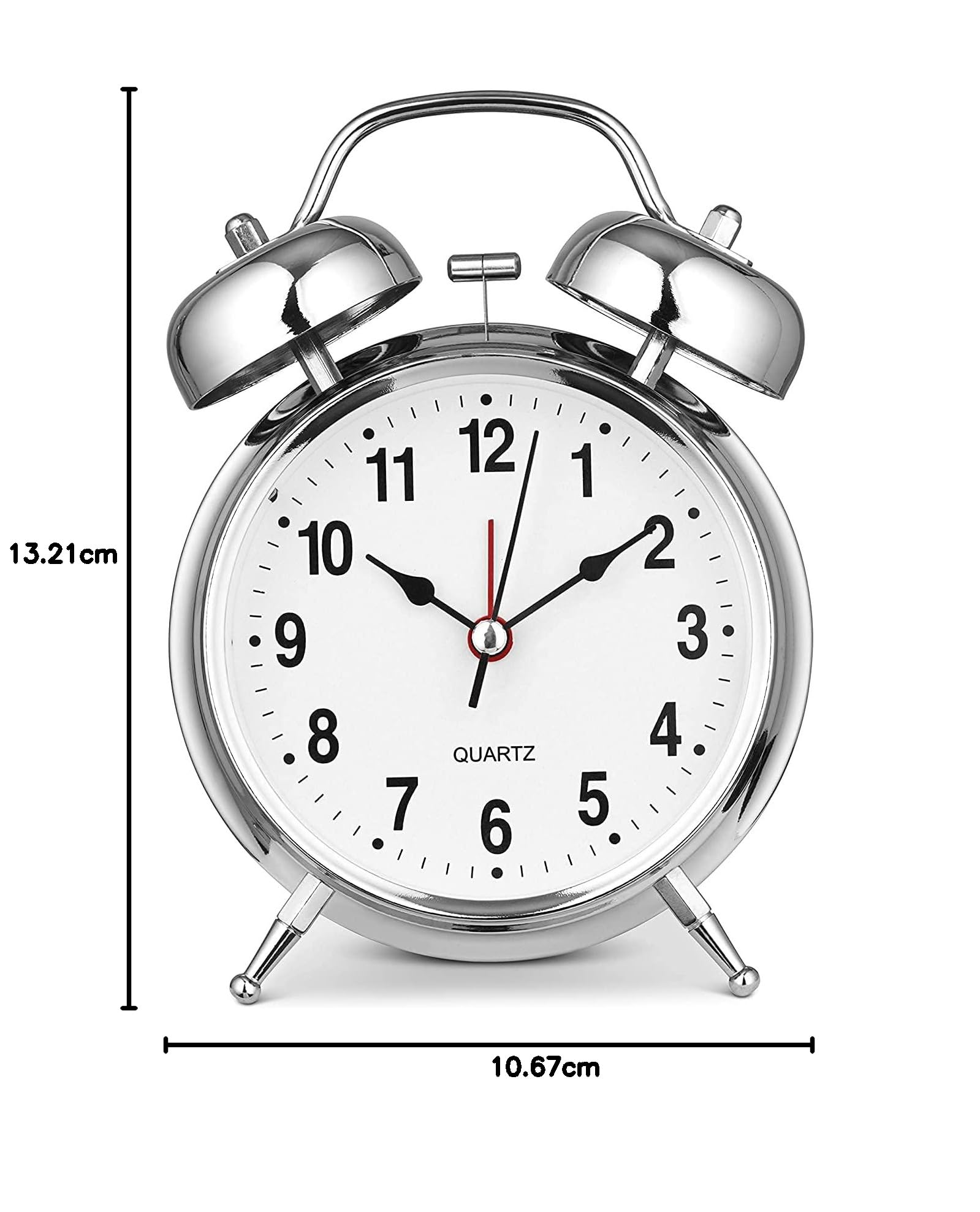 Styxon Vintage Alarm Clock - Silver Twin Bell -6 Styxon Vintage Alarm Clock - Silver Twin Bell -6