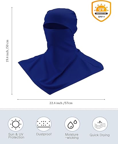 Miniatura 3 de SATINIOR 3 Piece Balaclava Face Cover Sun Protection Neck Cover Summer Balaclava Motorcycle Face Mask for Men Women