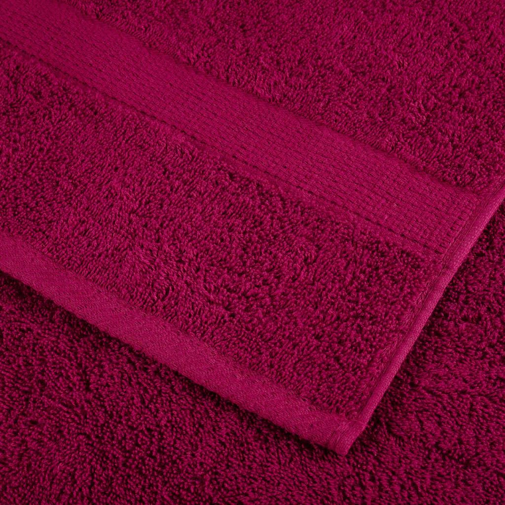 Premium-Waschtücher SOLUND 4 Stk. Bordeaux 30x30 cm 600 g/m², saugstark, weich, flauschig, schnelltrocknend, aus Baumwolle für Bad, Sauna, Fitnessstudio und Wellness