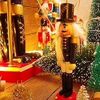 Vista 9 de Jolik Juego de 6 adornos de cascanueces de madera, adornos de Navidad